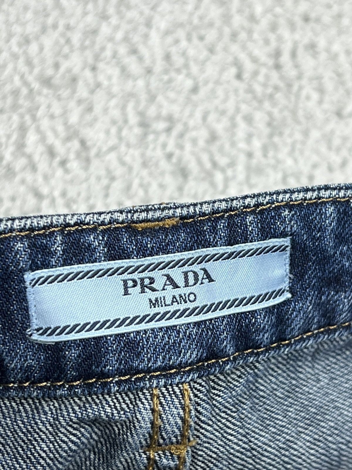 Prada Prada Triangle Blue Boyfriend Jeans Size 28 Size 28" / US 6 / IT 42 - 9 Thumbnail