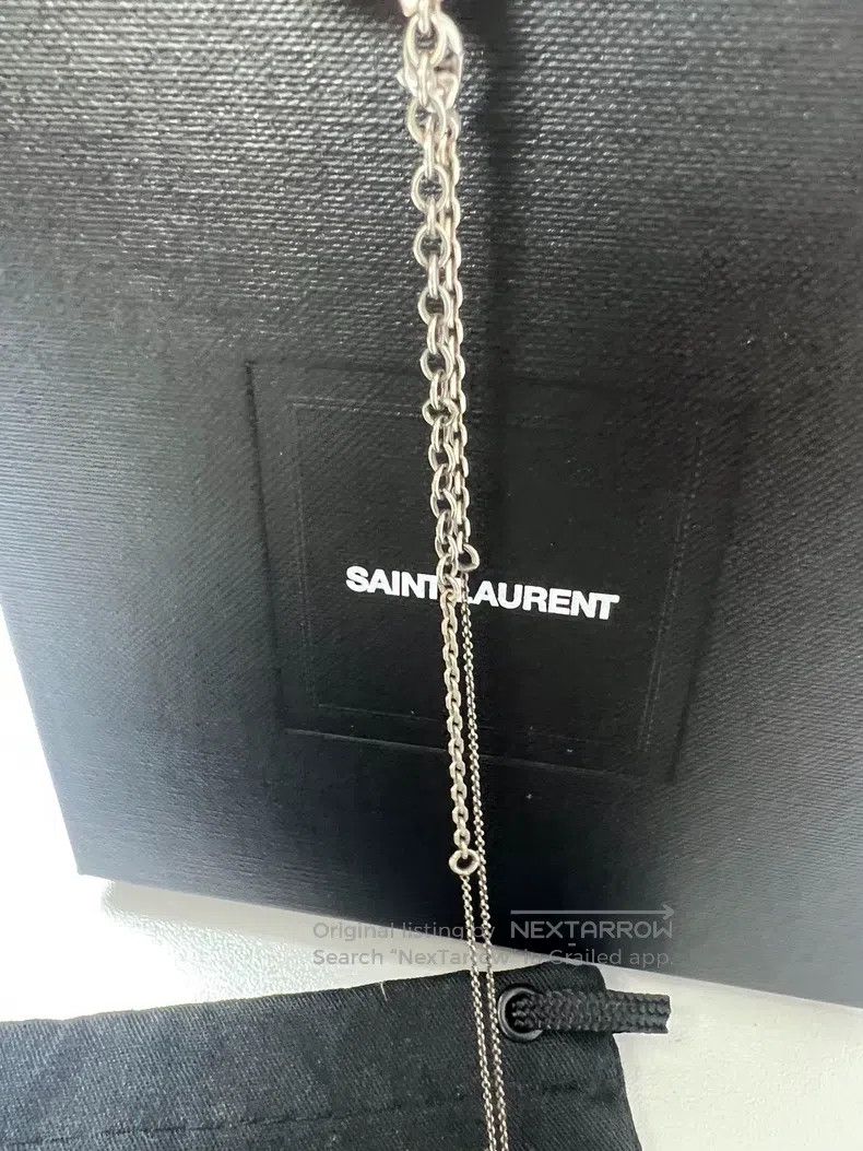 Saint Laurent Paris Saint Laurent Paris Crystal Cross Necklace Size ONE SIZE - 5 Thumbnail