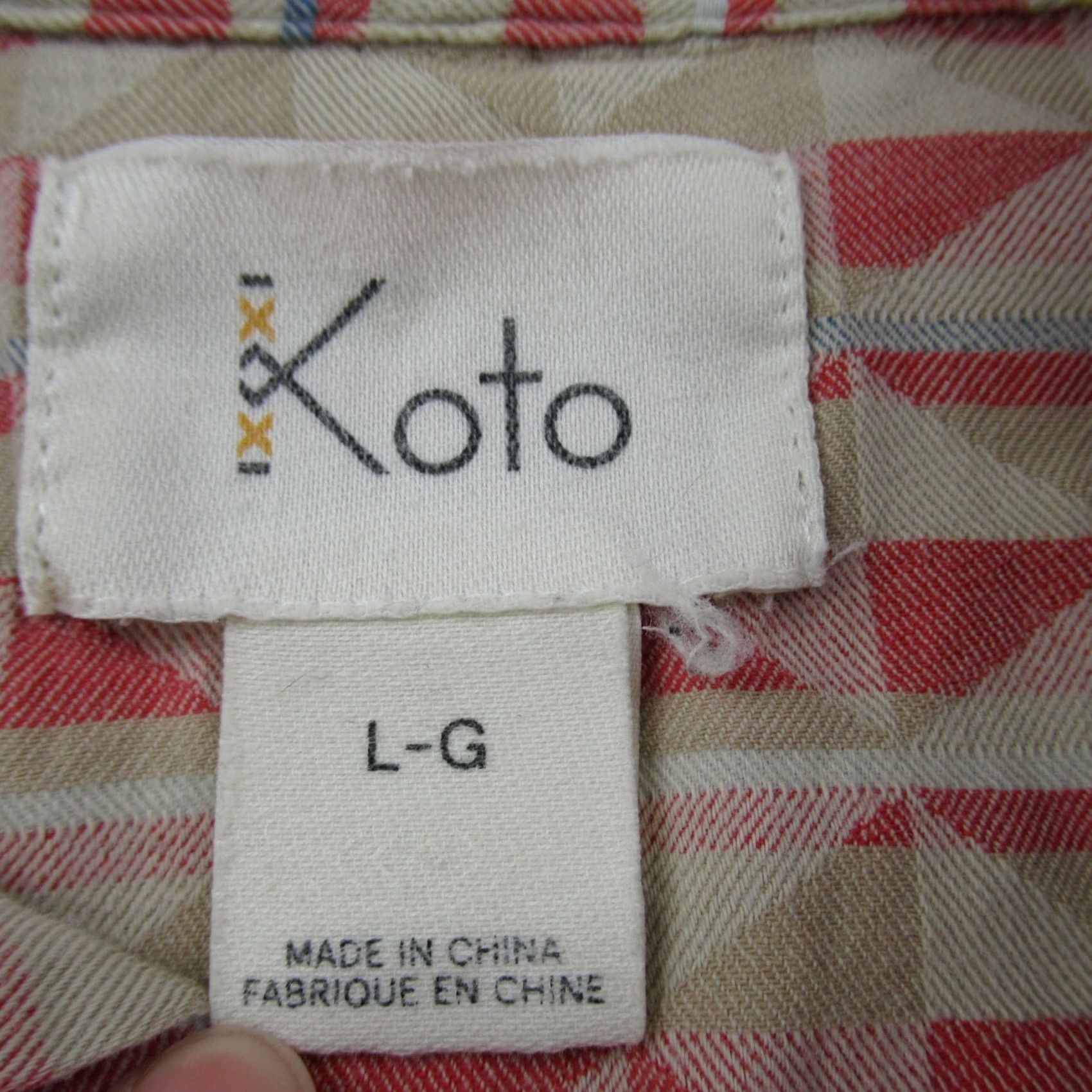 Vintage Koto Shirt Mens Large Long Sleeve Button Front Pockets Casual Diamond Cotton Size US L / EU 52-54 / 3 - 2 Thumbnail
