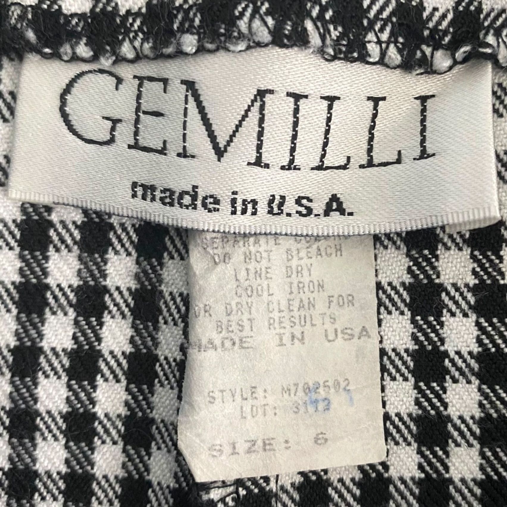 Vintage VINTAGE Gemilli Skirt Women A-Line Mini Size 6 White Black Check Zip Size 28" / US 6 / IT 42 - 7 Thumbnail