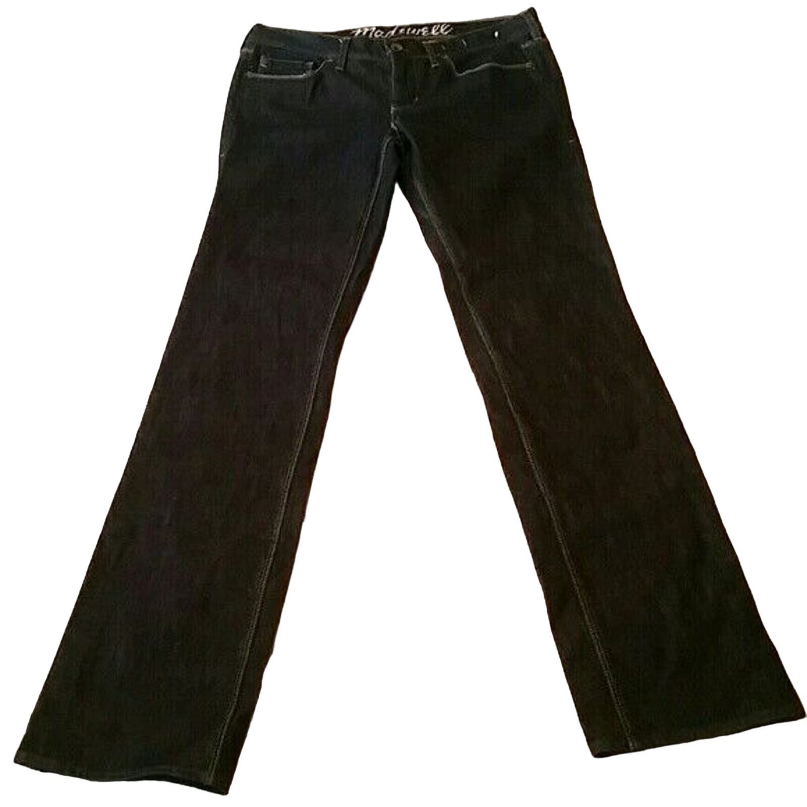 Madewell Madewell Jeans Women 29x34 Rail Straight Leg Dark Wash Denim Size 29" - 2 Thumbnail