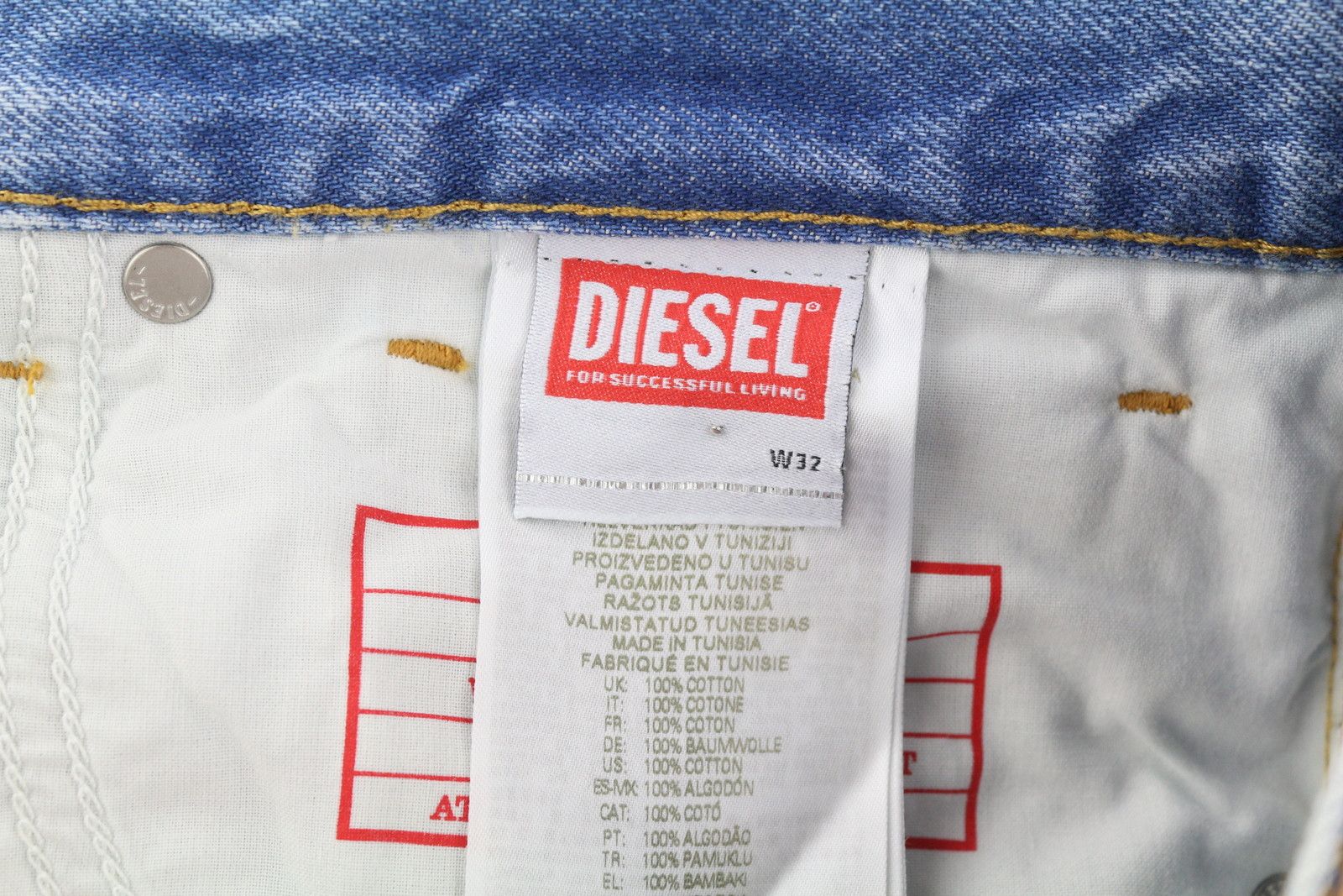 Diesel 1995 D-SARK 09I29 W32/L32 Blue Slim Straight 85406 Size US 32 / EU 48 - 8 Thumbnail