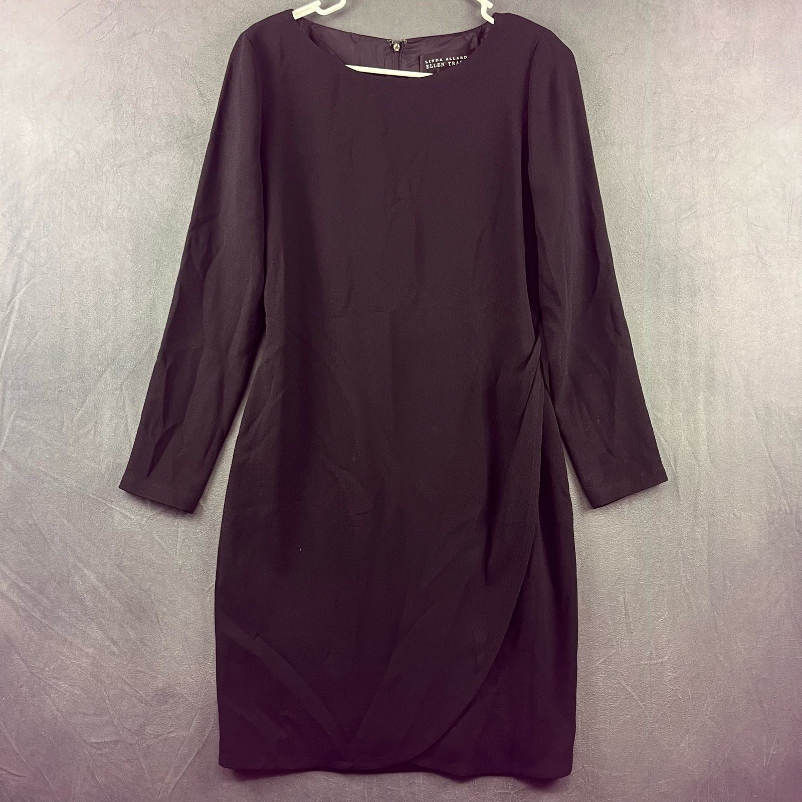 Linda Allard Ellen Tracy Womens Size 4 Dress Goth Mid Length in Black