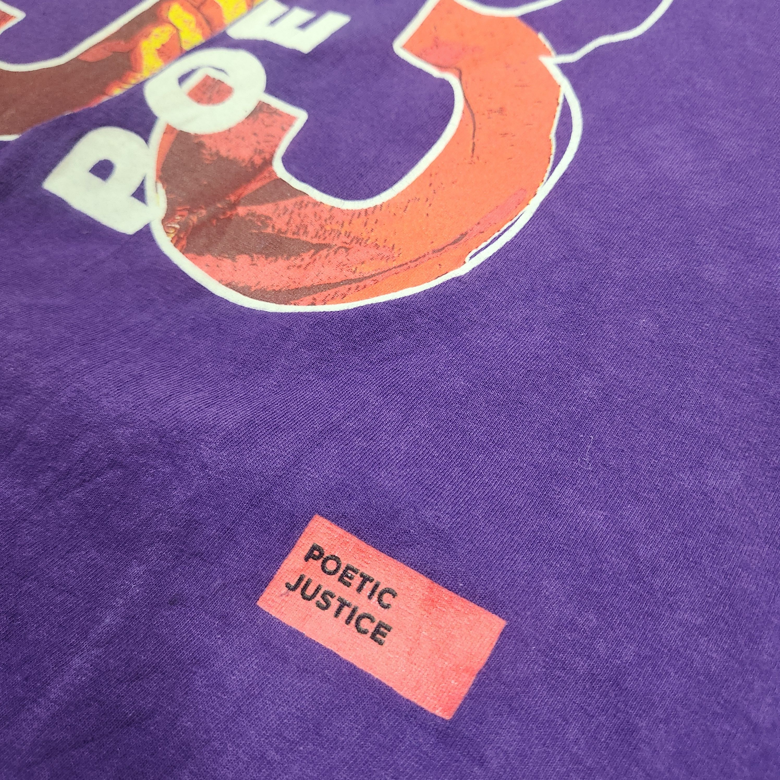 Rap Tees Tupac Shakur Poetic Justice 1993 Purple Long Sleeves Size US M / EU 48-50 / 2 - 6 Thumbnail