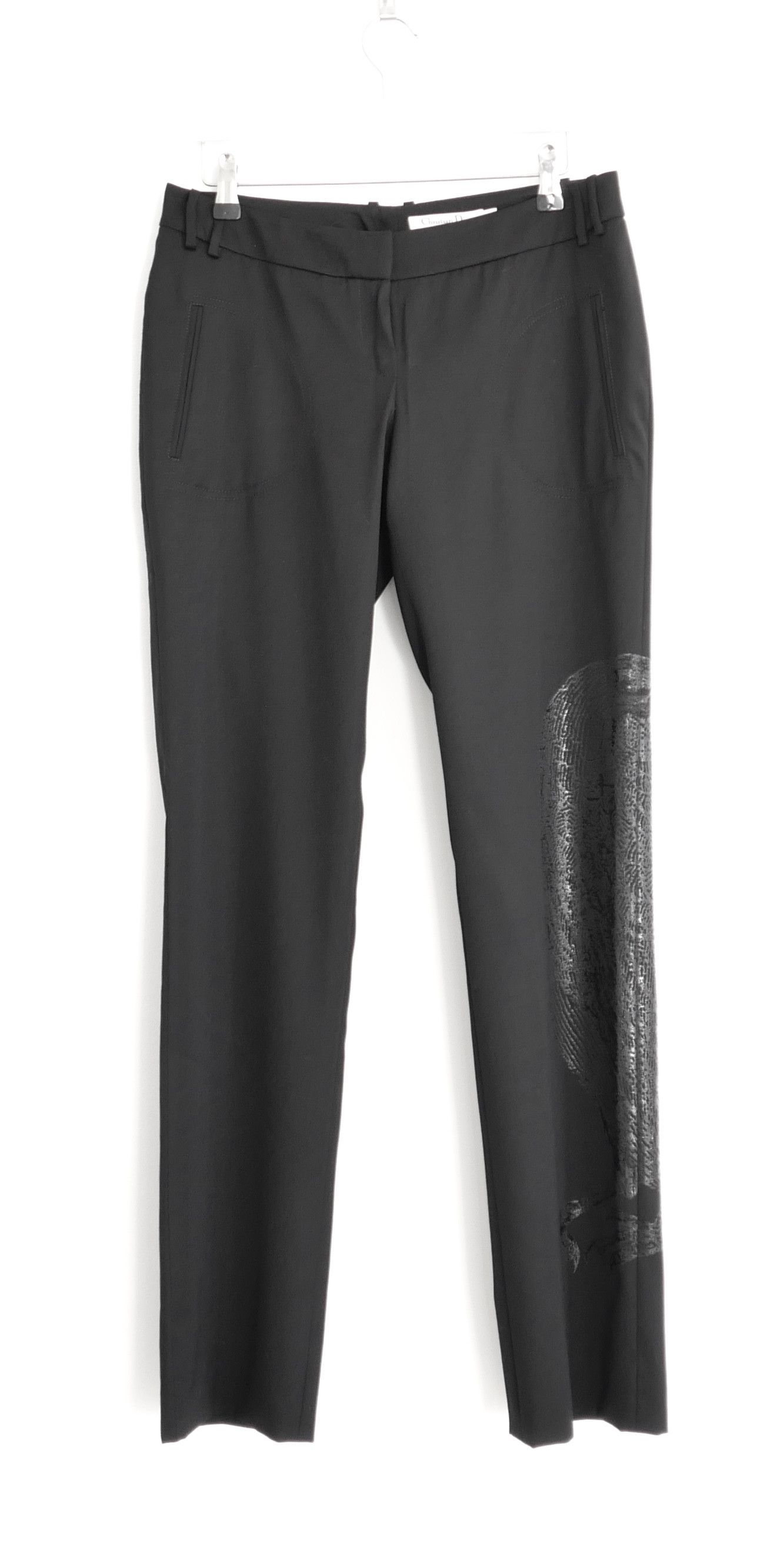 Dior Christian Dior x Galliano Fall 2006 Crow Print Trousers Size 27" / US 4 / IT 40 - 1 Thumbnail