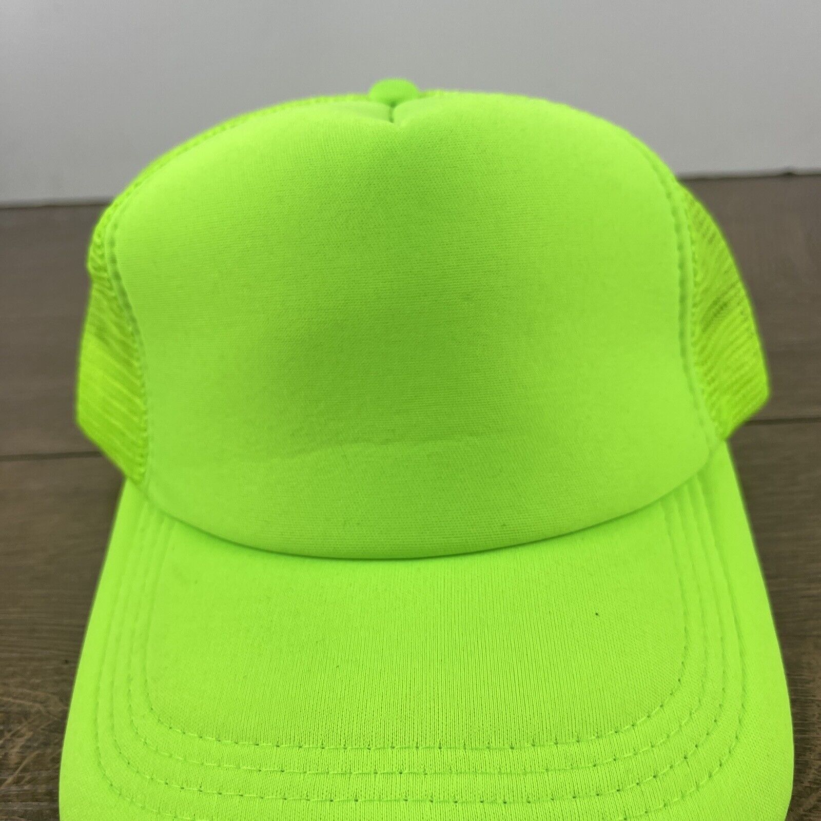 Other Neon Green Hat Adjustable Adult Size Hat Green Cap Size ONE SIZE - 5 Thumbnail