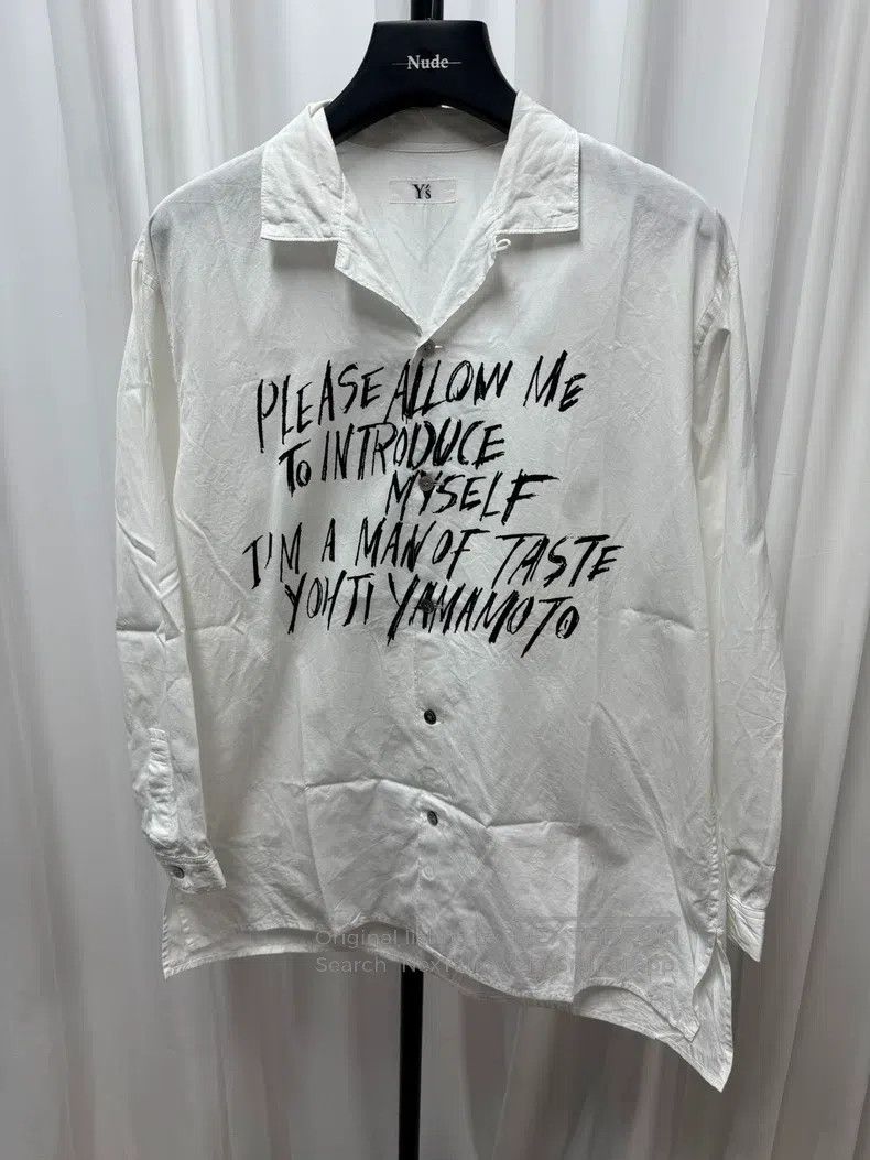 Yohji Yamamoto Yohji Yamamoto size os Cursive calligraphy poem shirt Size US M / EU 48-50 / 2 - 1 Thumbnail