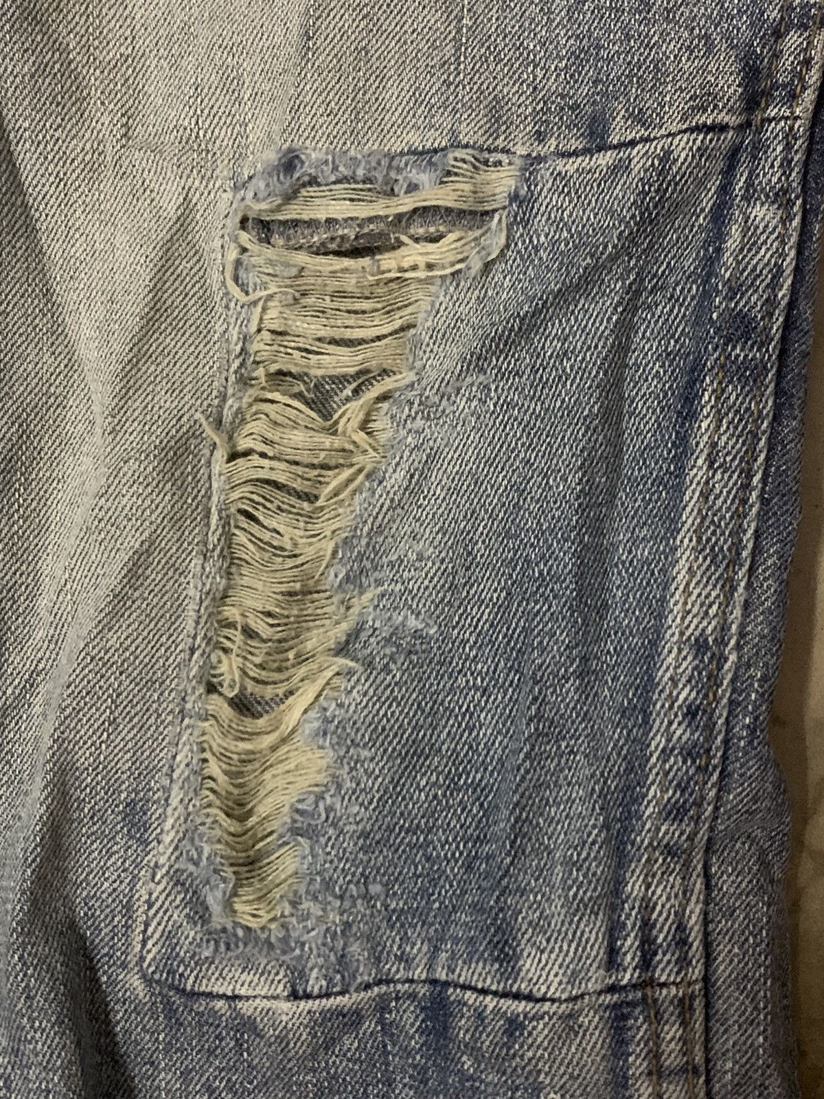 If Six Was Nine Ozone Rocks Distress Denim Patchworh Selvedge Jeans Size US 32 / EU 48 - 4 Thumbnail