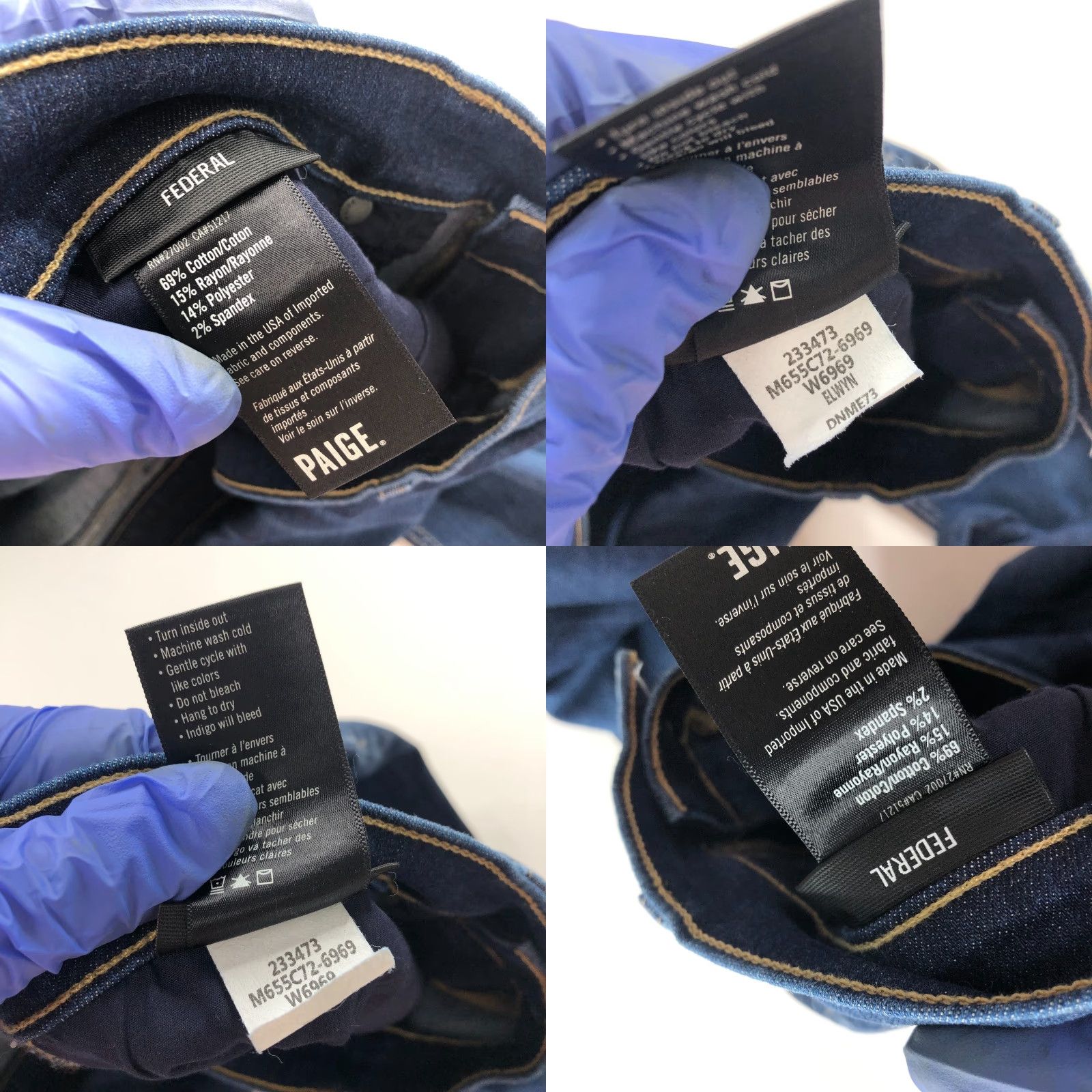 Paige Paige Federal Slim Straight Jeans 34 Mid Rise Denim 5-Pocket Men Blue Slim Size US 34 / EU 50 - 8 Thumbnail