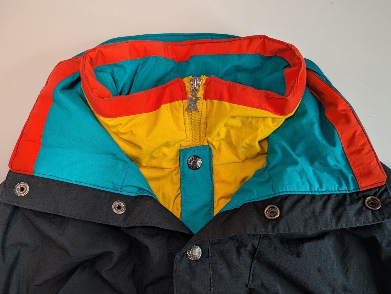 Other Vintage XSTATX 90s Puffer Ski Jacket Mens M Teal/Blk/Rd/YL Size US M / EU 48-50 / 2 - 4 Thumbnail