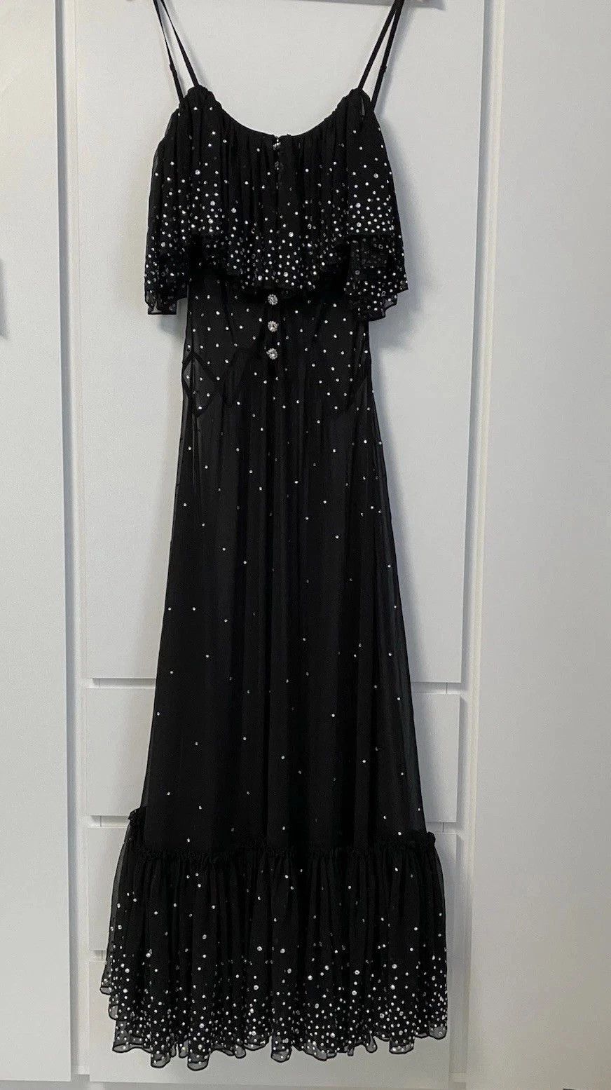 H&M × Paco Rabanne Paco Rabanne x H&M Crystal Black Long Dress Size M EUR42 Size M / US 6-8 / IT 42-44 - 8 Thumbnail