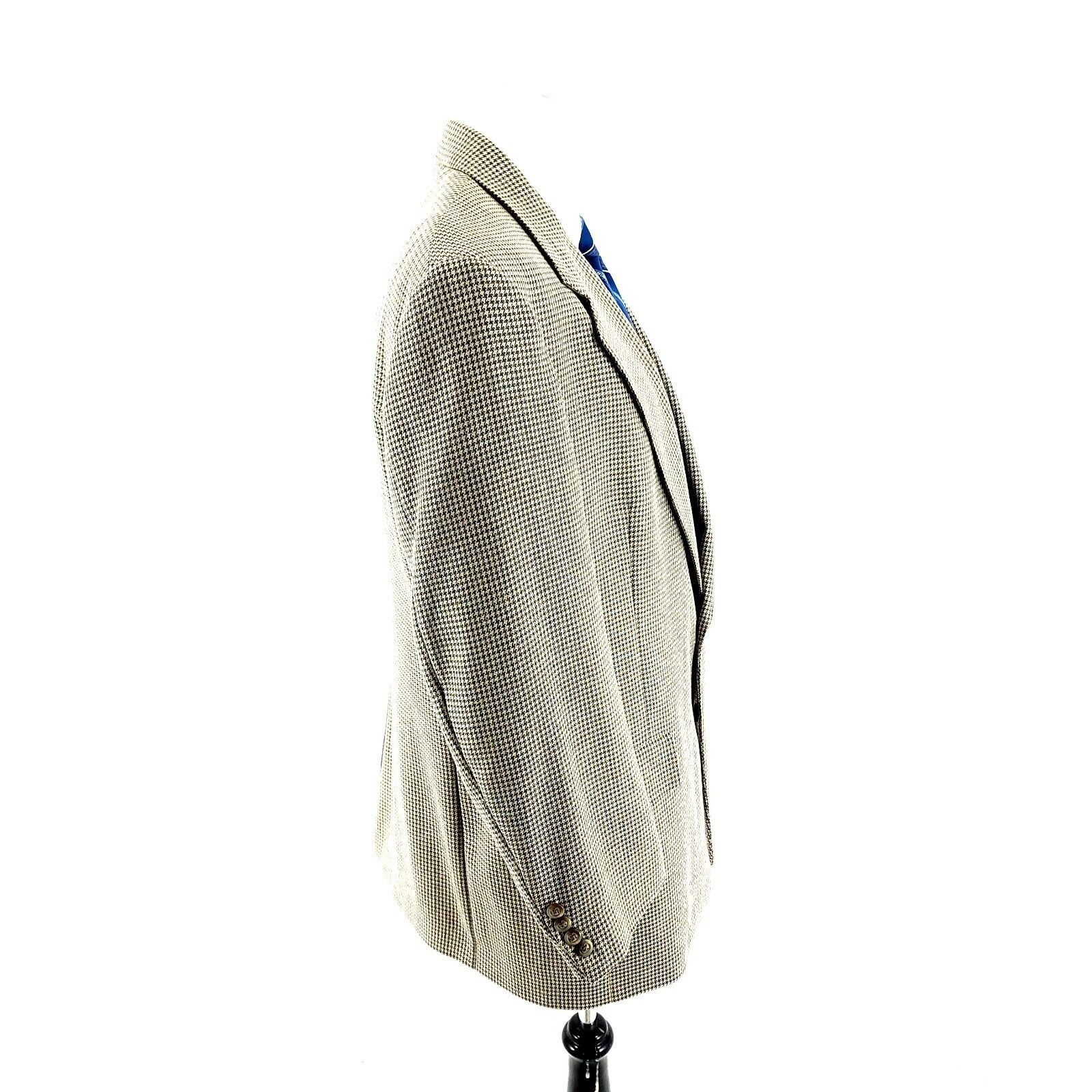 Hart Schaffner Marx Hart Schaffner Marx Wool 2 Button Sport Coat 42R Gray Tan Gr Size 42R - 6 Thumbnail