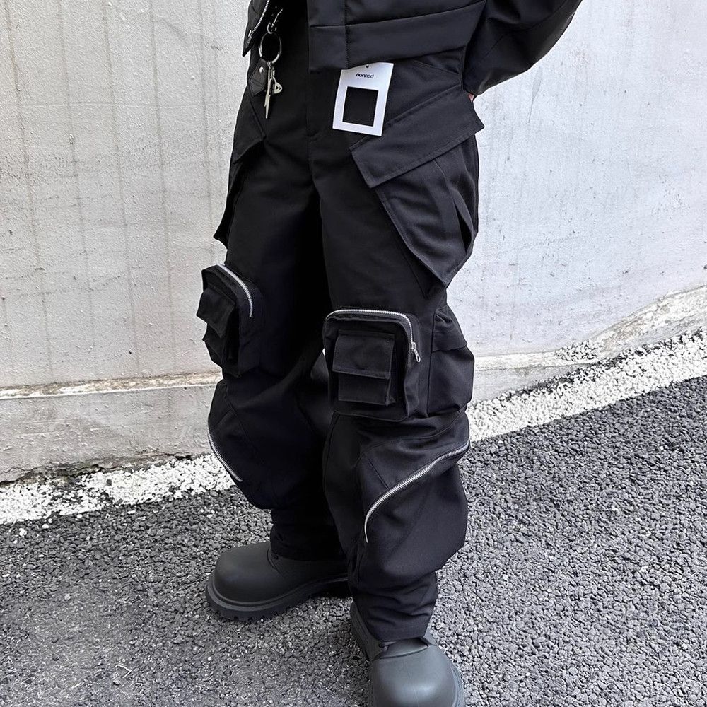 Japanese Brand × Jean High Street Multi pocket Functional Wide Leg Cargo Size US 35 - 4 Thumbnail