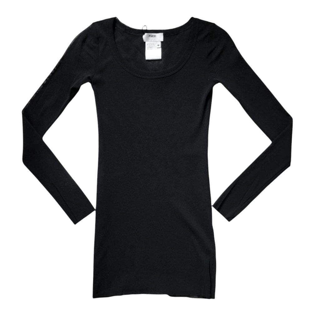 FUZZI Fuzzi Black Mesh Top | Size M Size M / US 6-8 / IT 42-44 - 1 Thumbnail