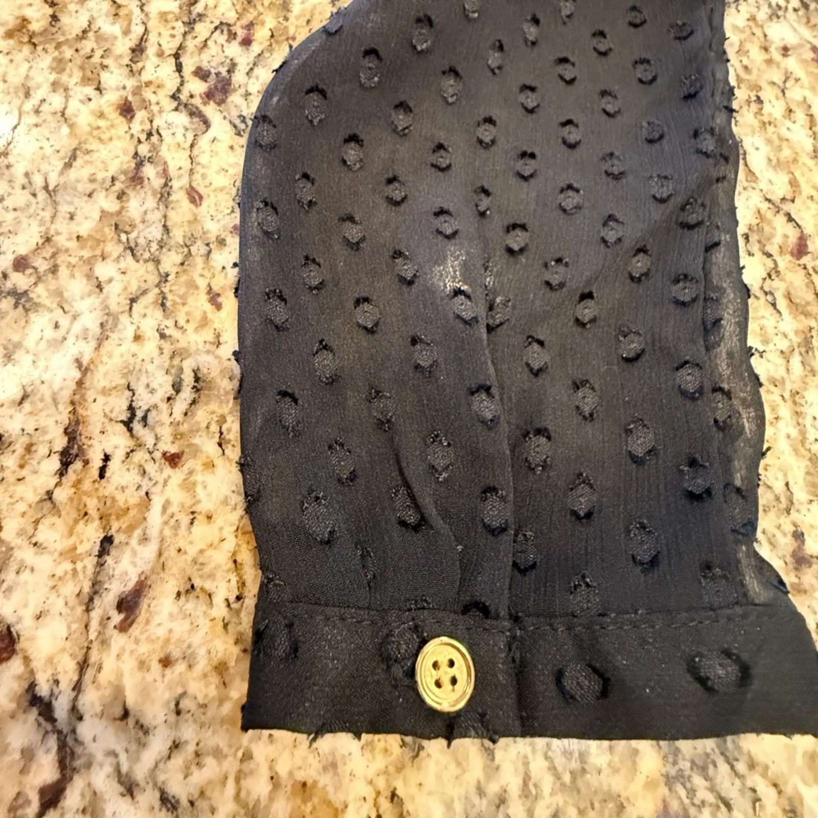 Covington Covington sheer black polka dot button up top SZ M Size M / US 6-8 / IT 42-44 - 5 Thumbnail