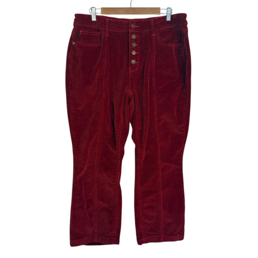 Judy Blue Judy Blue Pants Women 16W Red Corduroy Plus Size Ankle Size 33" - 1 Thumbnail