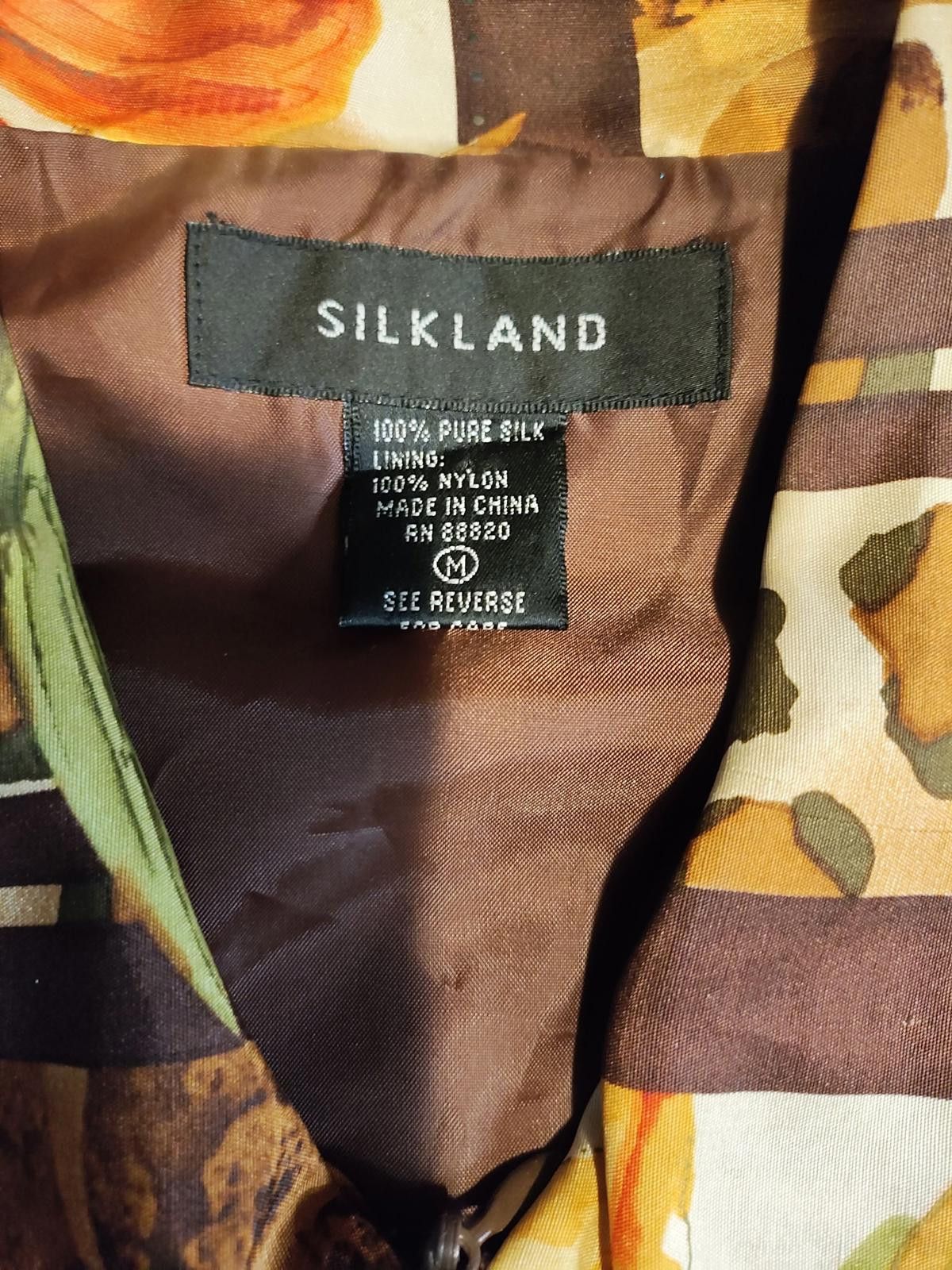 Other Vintage Silkland Sleeveless Zip-Up Top w/Animal/Floral Print Size M / US 6-8 / IT 42-44 - 7 Thumbnail