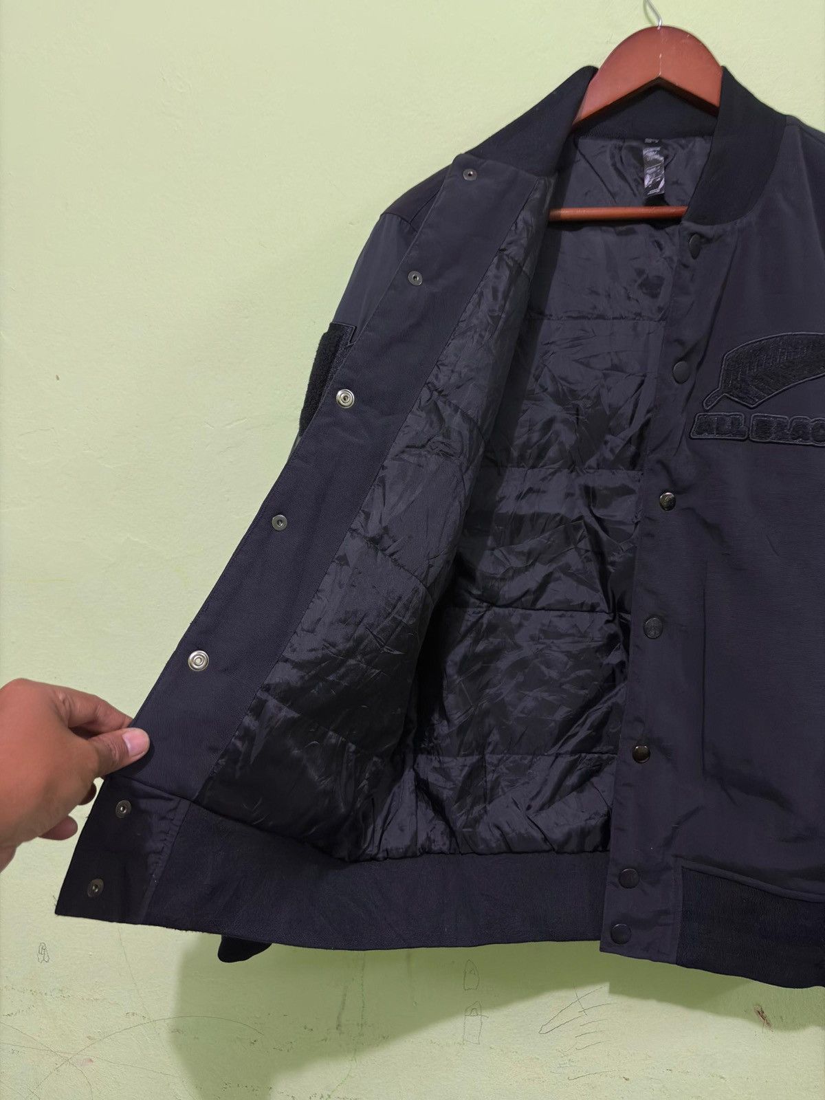 Adidas × All Blacks Adidas Bomber Jacket All Black New Zealand Rugby Jacket Size US M / EU 48-50 / 2 - 4 Thumbnail