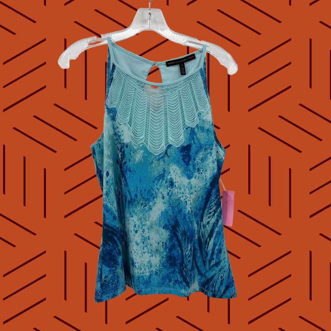 Vintage WHBM Tank Top Printed Blue Small Adult? Size S / US 4 / IT 40 - 1 Thumbnail