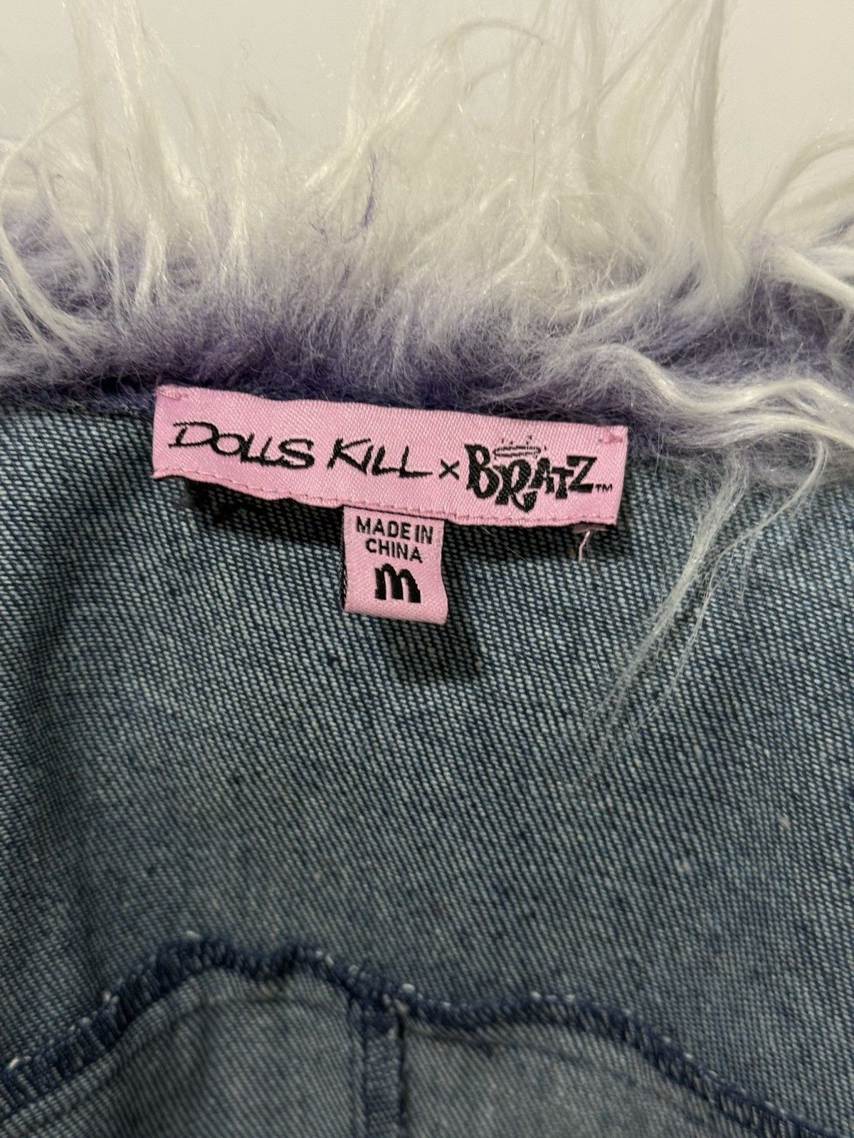 Dolls Kill Dolls Kill x Bratz Denim y2k Coat Faux Fur Trim Blue Size M Size M / US 6-8 / IT 42-44 - 12 Thumbnail
