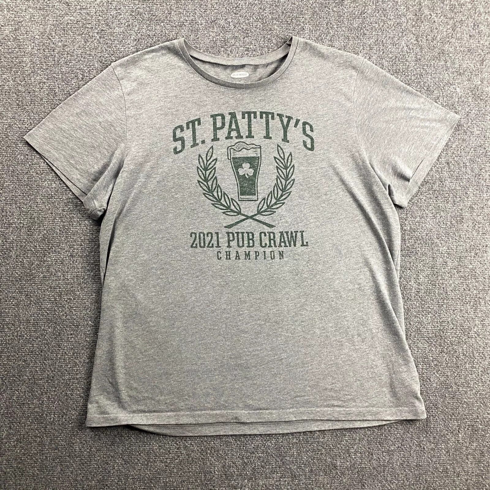Old Navy Old Navy Shirt Men's Large Gray St. Patty's 2021 Pub Crawl Size US L / EU 52-54 / 3 - 1 Thumbnail