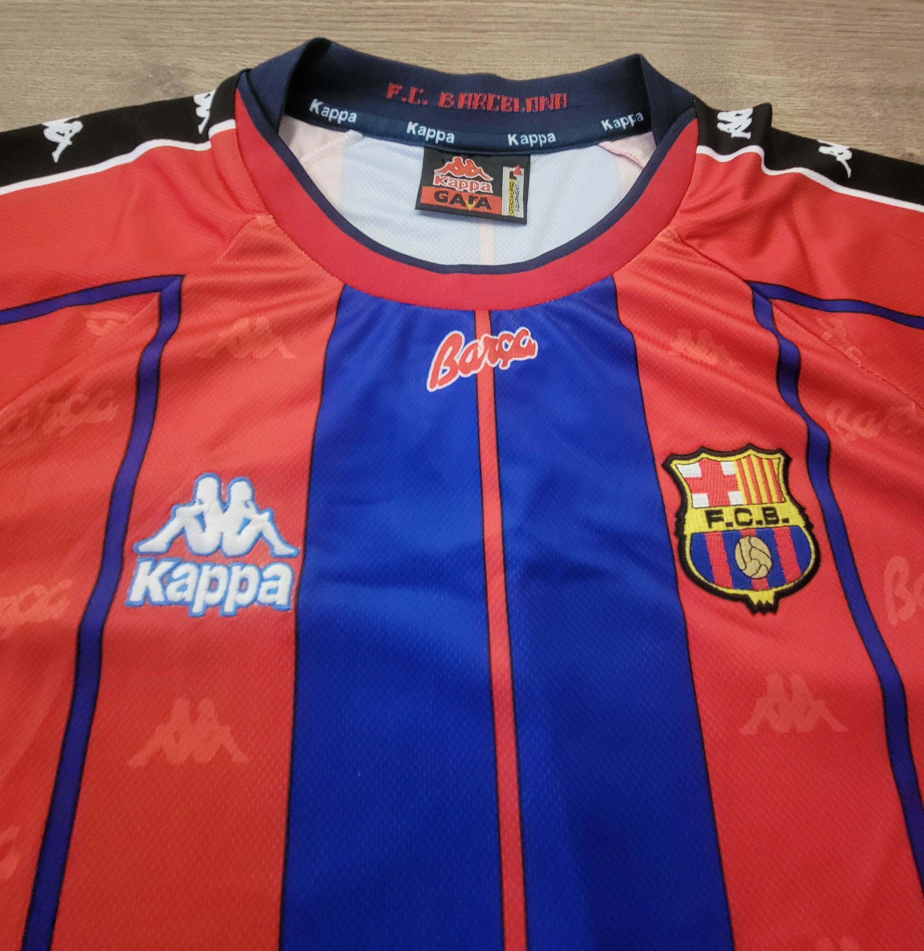 Other Figo 7 Barcelona 1997/1998 Vintage Soccer Jersey trikot Size US L / EU 52-54 / 3 - 3 Thumbnail