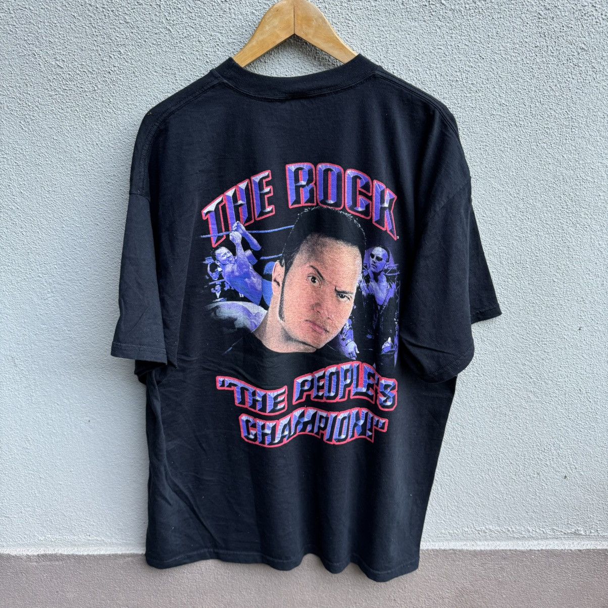 WWF Vintage THE ROCK wwf wrestling rap tee design Size US XXL / EU 58 / 5 - 1 Thumbnail