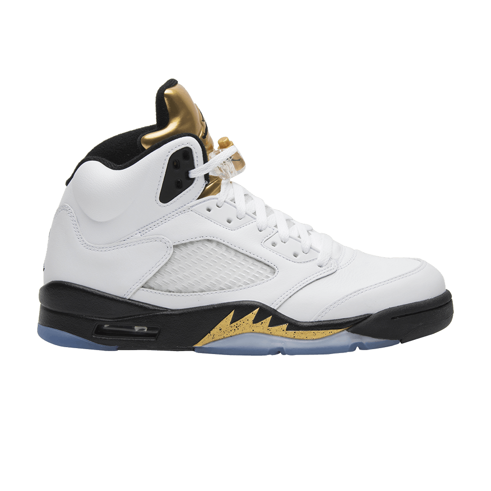 image of Air Jordan 5 Retro Olympic Shoes in White, Men's (Size 7)
