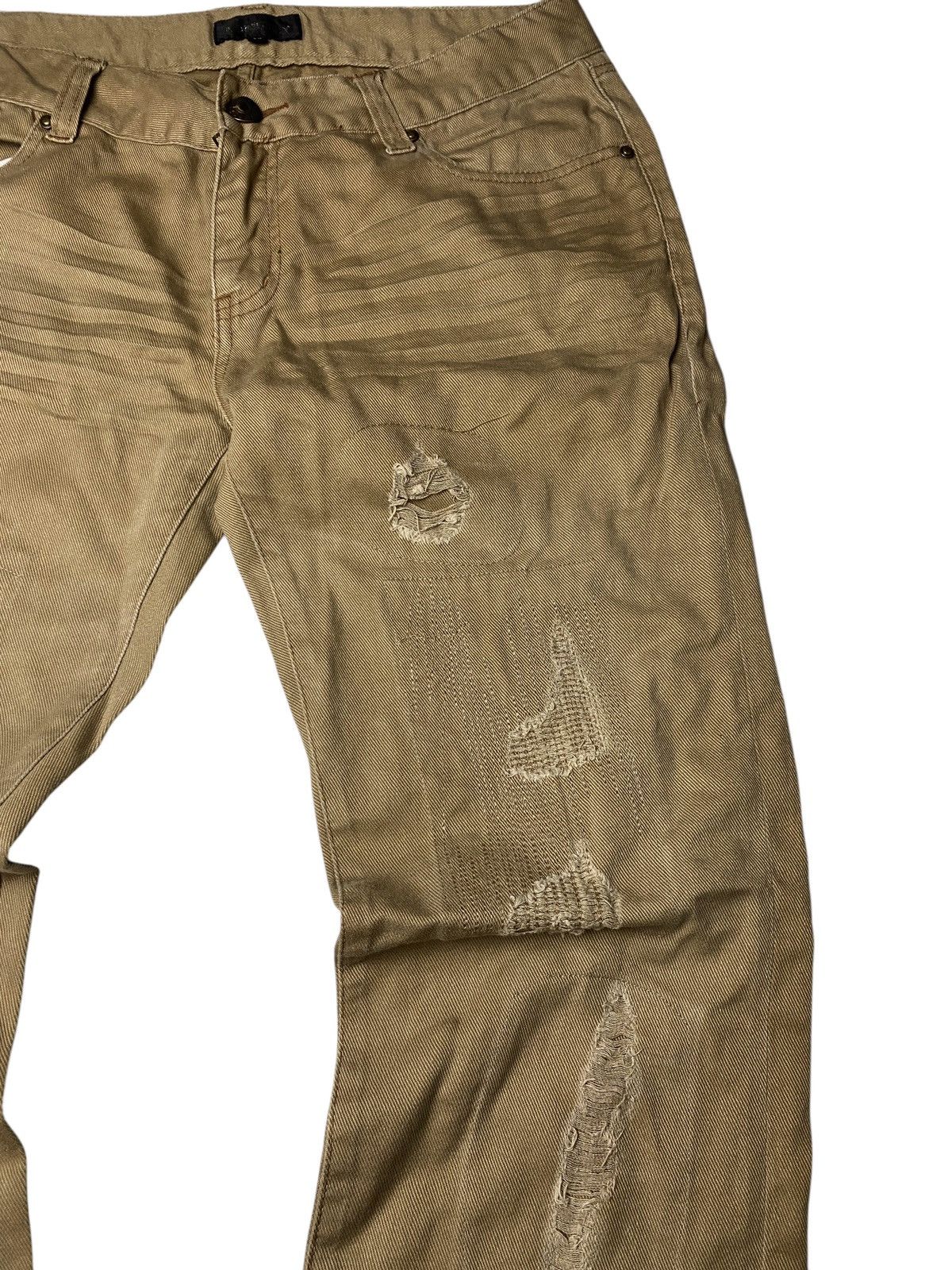 If Six Was Nine 2000's Lowbox Clawmark Distressed Flared Pants Size US 30 / EU 46 - 4 Thumbnail