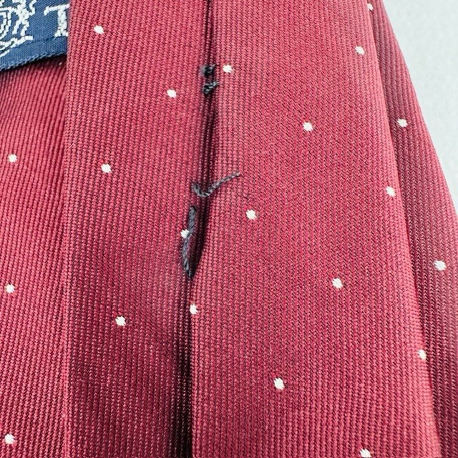 Other Taylor Ltd. Necktie Red(maroon) w/white polka dot Preppy VTG Size ONE SIZE - 8 Thumbnail