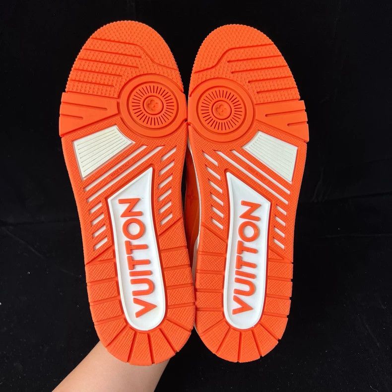 Louis Vuitton Louis Vuitton Trainer white and orange board shoes Size US 10 / EU 43 - 7 Thumbnail