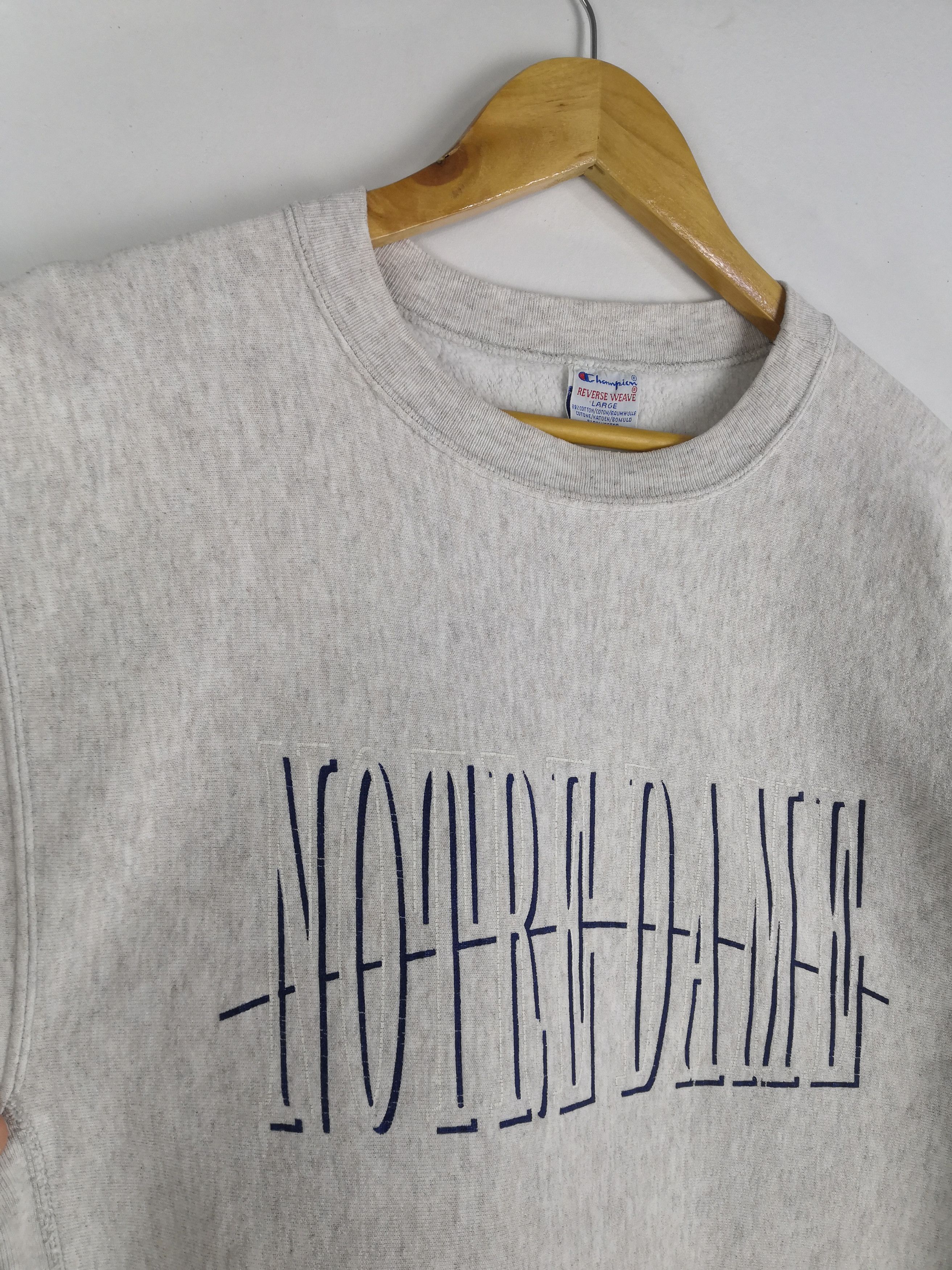Champion Vintage 90s Champion Reverse Weave Sweatshirt Notre Dame Size US L / EU 52-54 / 3 - 4 Thumbnail