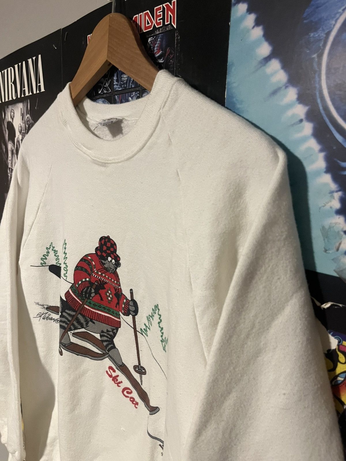 Other Vintage 80’s made in USA Crazy Shirts Kliban Cat Ski sweater Size US XS / EU 42 / 0 - 7 Thumbnail