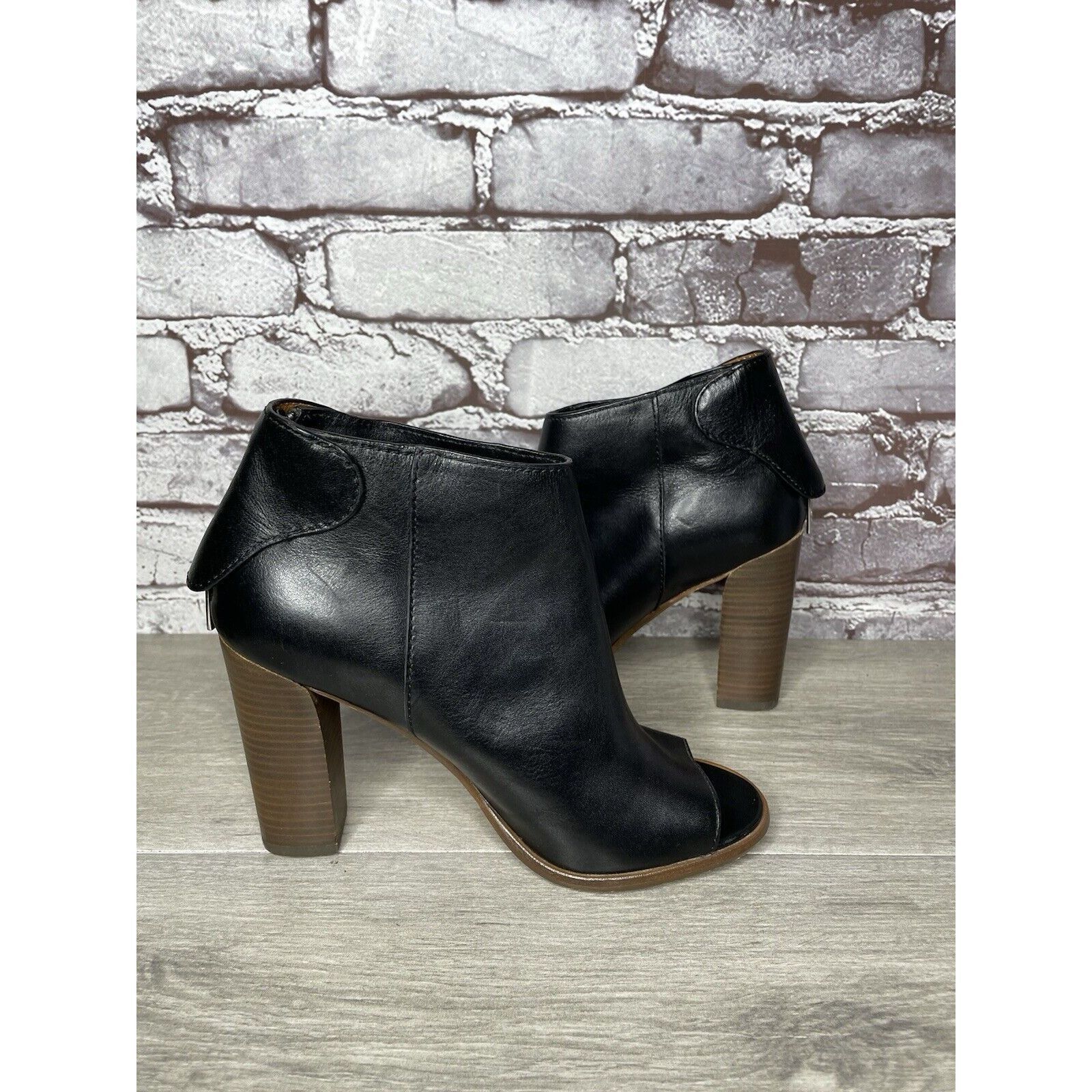 Coach Coach Labelle Black Leather Open Toe Booties Heels Shoes Wom Size US 7 / IT 37 - 15 Thumbnail