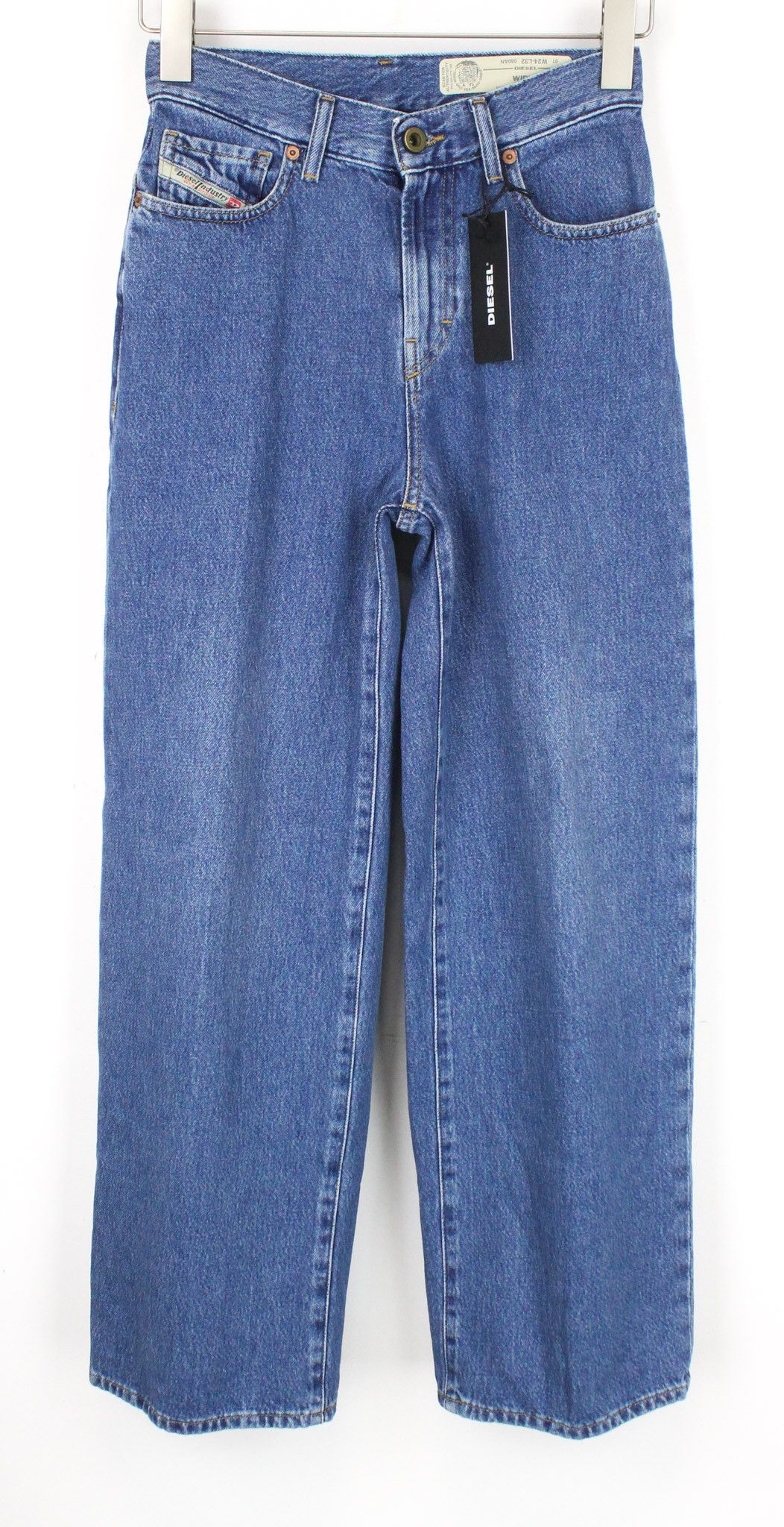 Diesel WIDEE 080AN W24/L32 Blue Straight Jeans 70467 Size 24" / US 00 / IT 34 - 1 Thumbnail