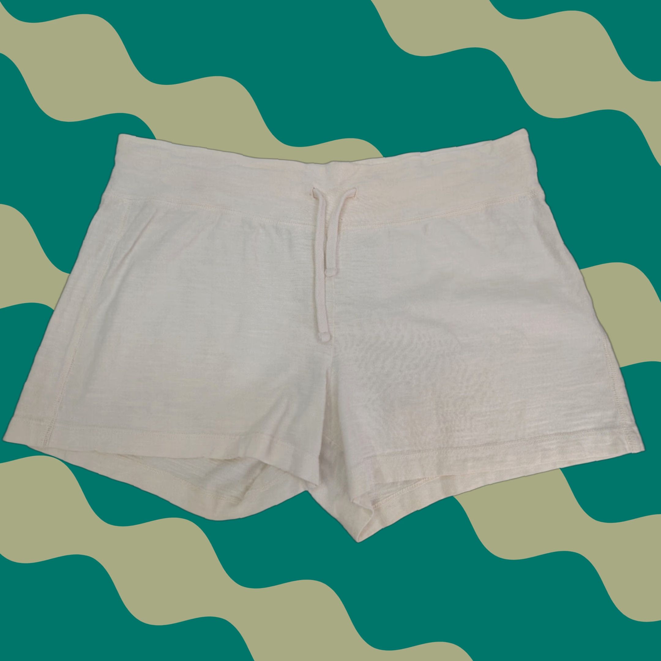 James Perse James Perse Beige Shorts Womens Size 4 Drawstring Slub Supima Cotton WUB4114 Size 27" / US 4 / IT 40 - 1 Thumbnail