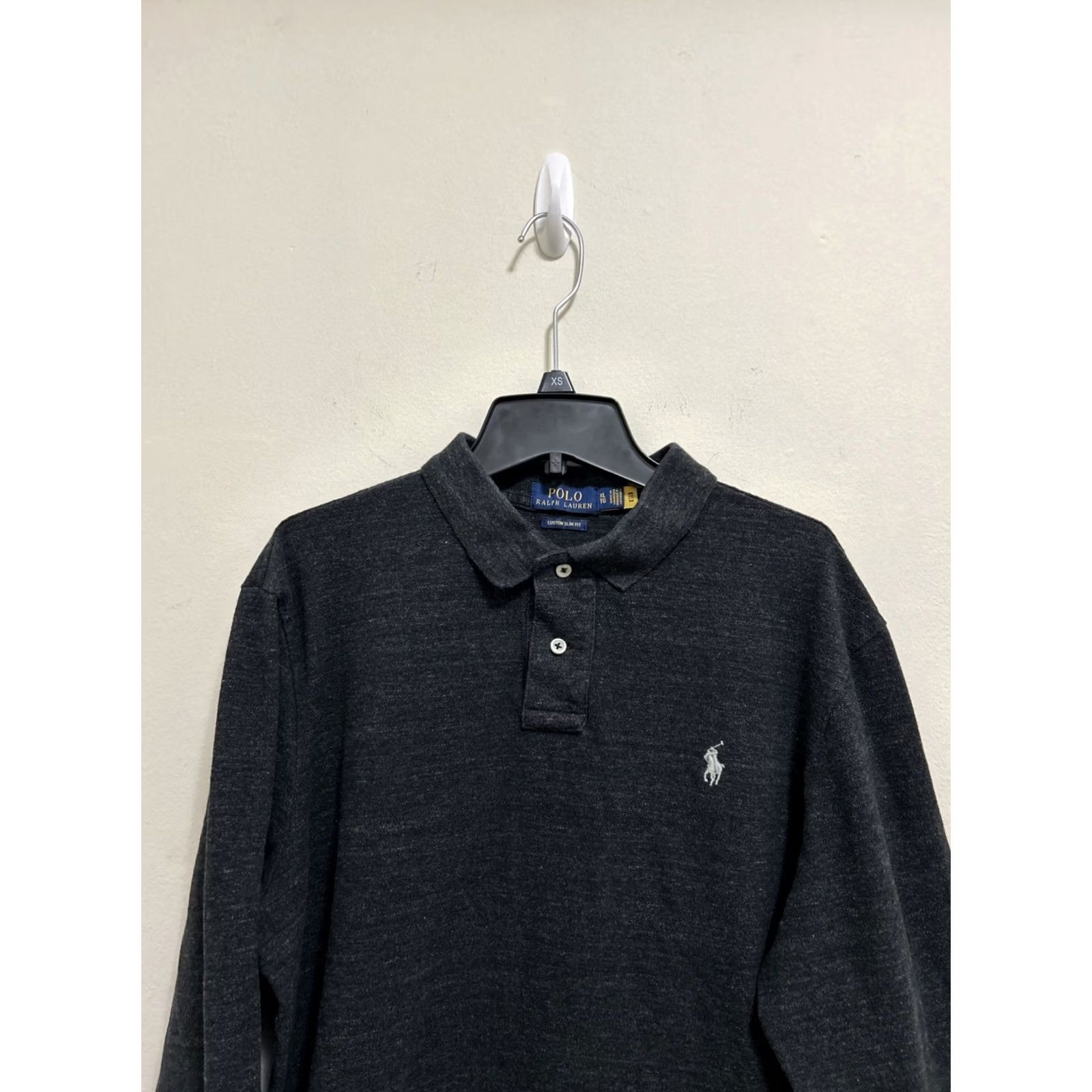Ralph Lauren Ralph Lauren Polo Shirt Mens XL Gray Long Sleeve Polo Custom Slim Fit Pony Sport Size US XL / EU 56 / 4 - 2 Thumbnail