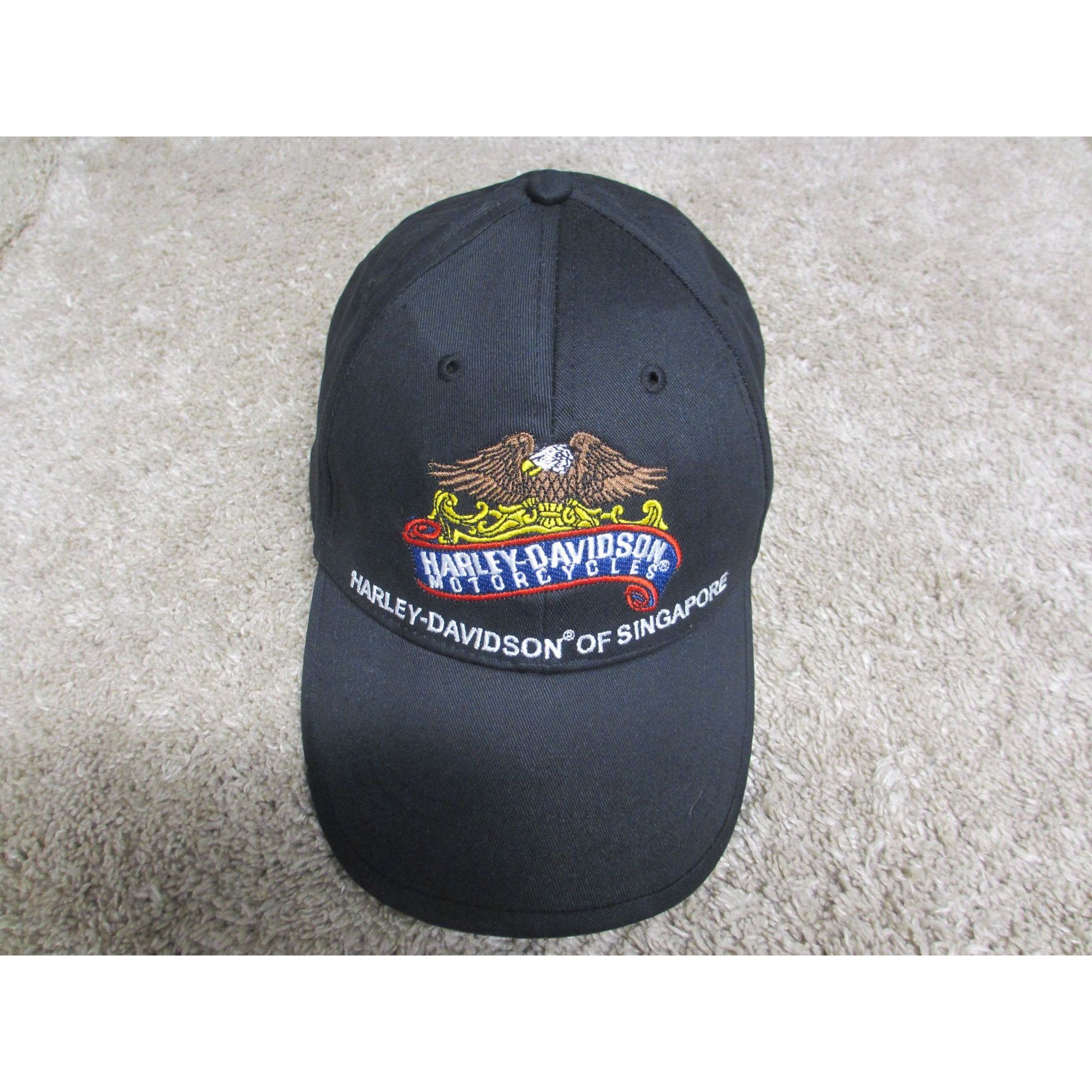 Harley Davidson Harley-Davidson Of Singapore Black Cap Adjustable Fit Embroi Size ONE SIZE - 2 Thumbnail