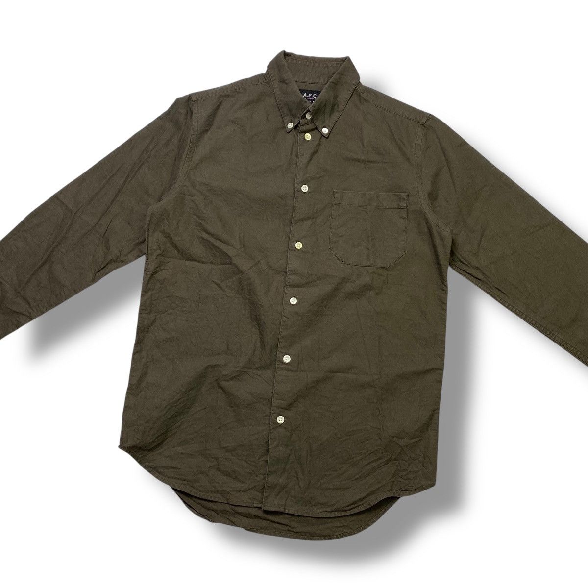 A.P.C. Apc long sleeve button ups shirt brown Size US S / EU 44-46 / 1 - 4 Thumbnail