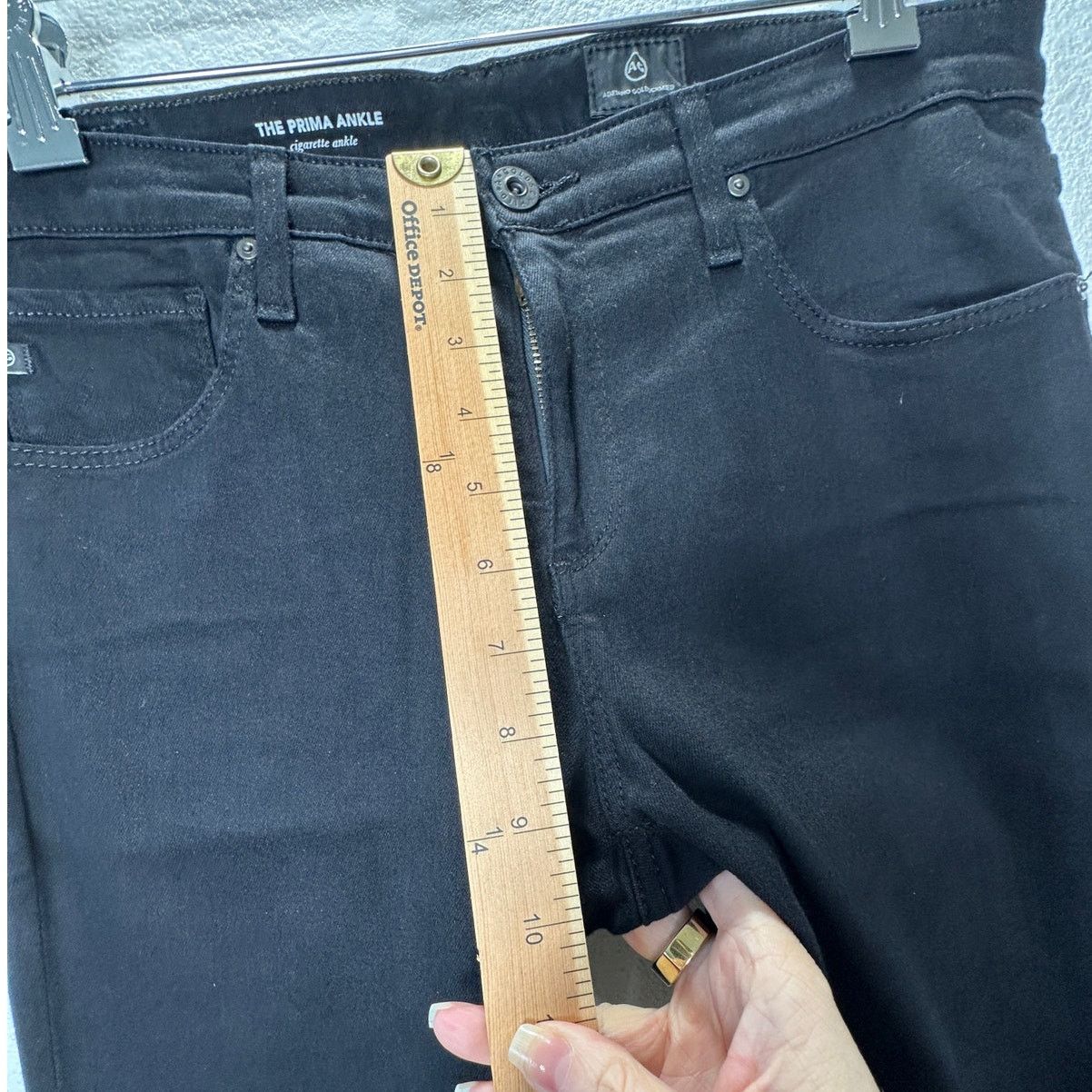 AG Adriano Goldschmied AG Black The Prima Ankle Cigarette Ankle Skinny Jean 30 Size 30" / US 8 / IT 44 - 11 Thumbnail