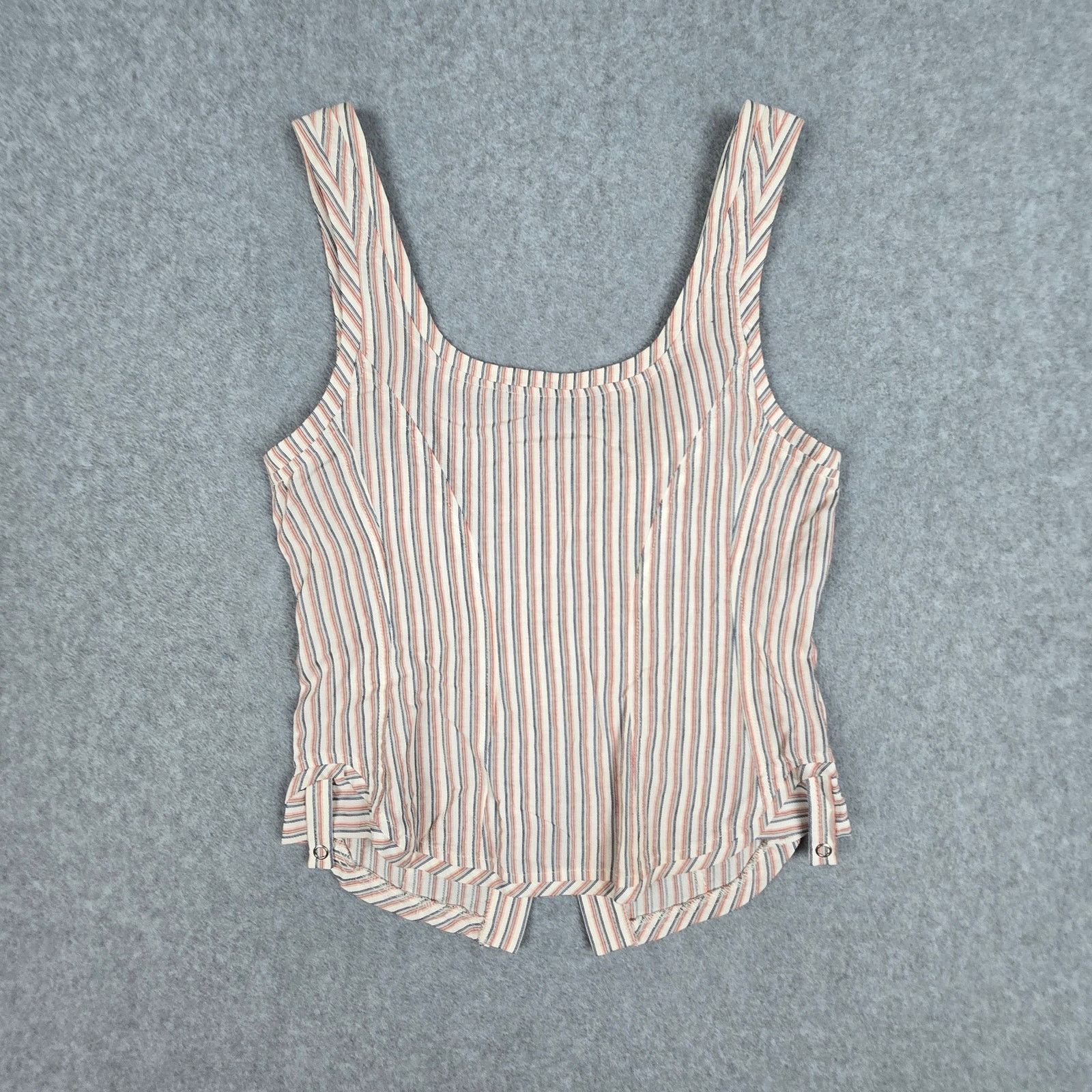 French Connection French Connection 4 Stripe Corset Tank Top Snap Buttons Size S / US 4 / IT 40 - 2 Thumbnail