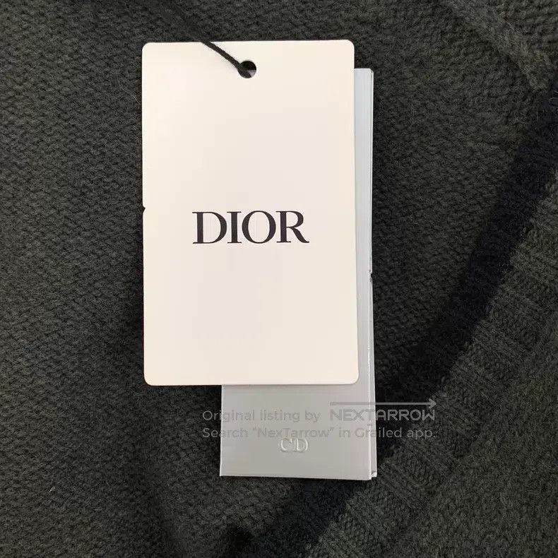 Dior Dior Dark green logo letter embroidery wool V-neck single- Size US M / EU 48-50 / 2 - 8 Thumbnail