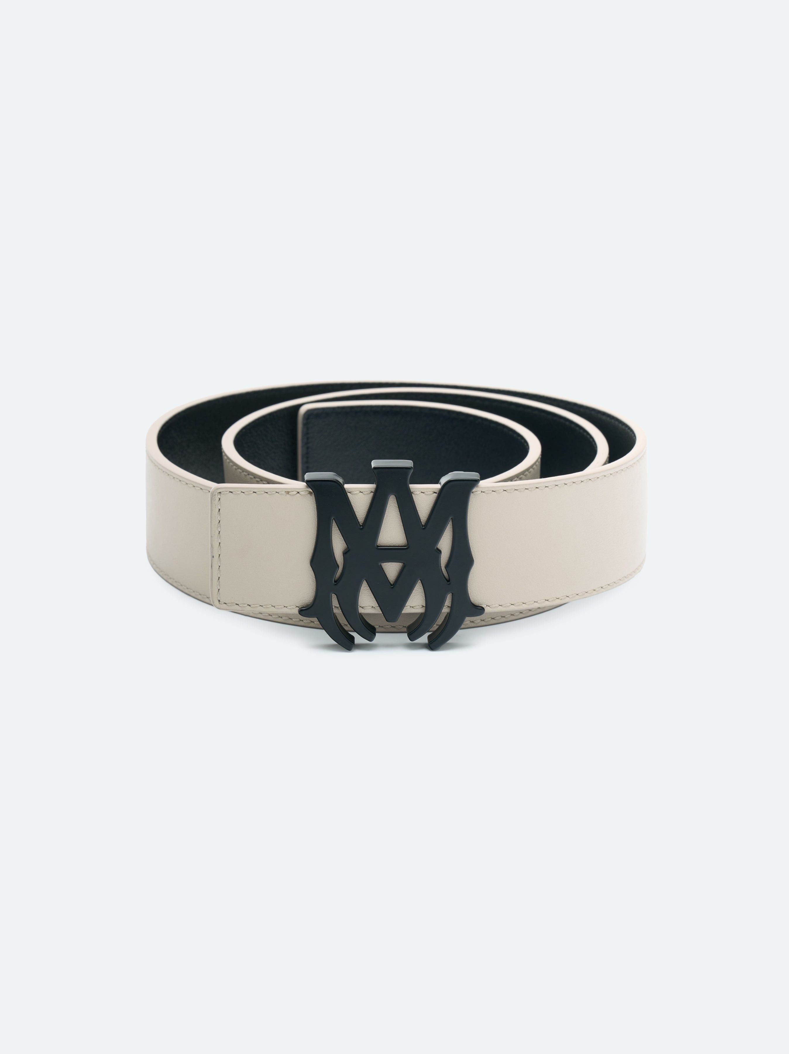 Amiri oc11z0325 Size: 95 / 4cm Reversible Belt Light Beige/Black Size 36 - 2 Thumbnail