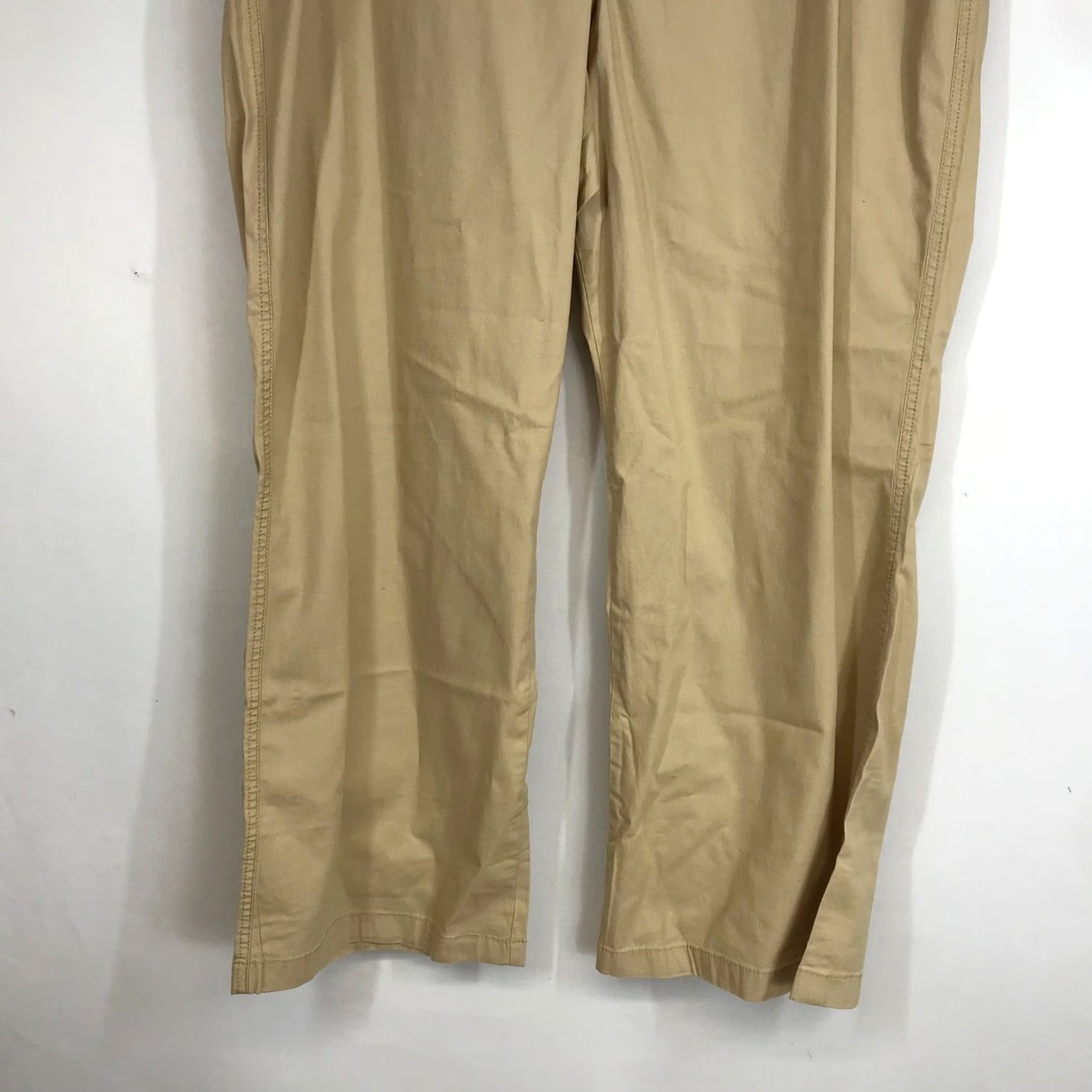 Vintage LL Bean Womens Tan Favorite Fit Elastic Waist Drawstring Pant Casual Comfort 22W Size 40" / US 18 - 3 Thumbnail