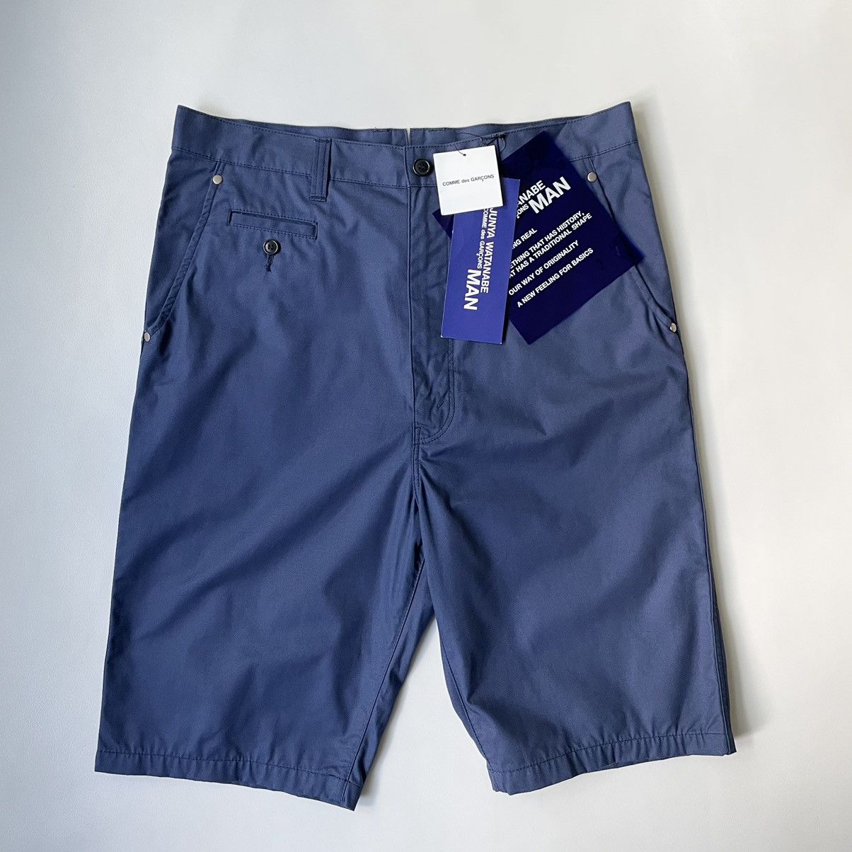 Comme des Garcons S/S 14 Blue Cotton Utility Shorts Size US 34 / EU 50 - 14 Thumbnail