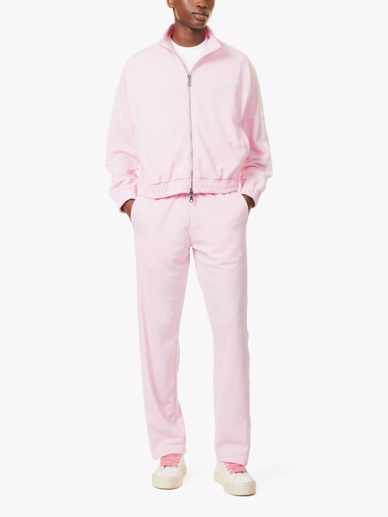 Cole Buxton Pink Tape Logo Oversized Track Jacket Size US M / EU 48-50 / 2 - 3 Thumbnail