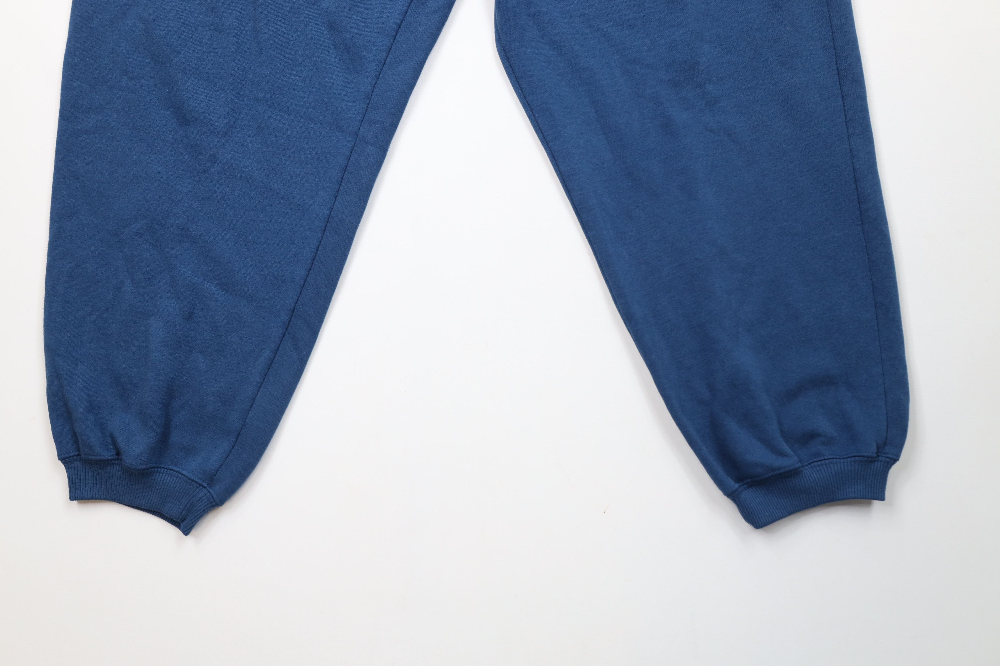 Vintage Vintage 90s Streetwear Blank Cuffed Sweatpants Joggers Blue Size US 36 / EU 52 - 4 Thumbnail