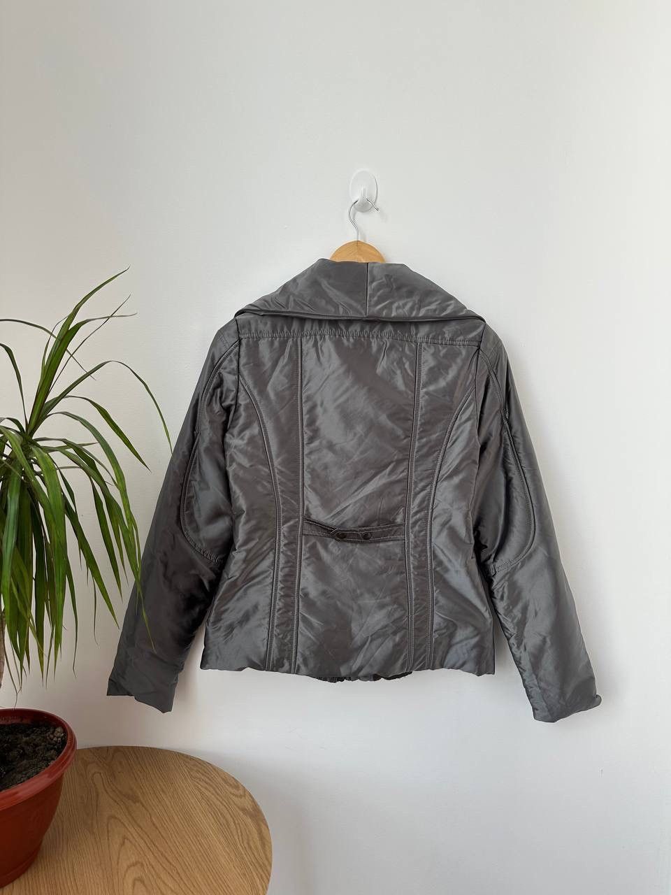 Sarah Pacini × Vintage Vintage Sarah Pacini Nylon Gray Womens Jacket Size S / US 4 / IT 40 - 8 Thumbnail