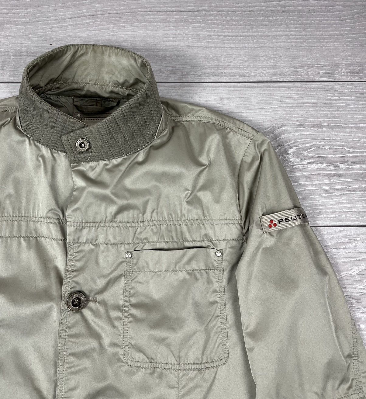 Peuterey Peuterey Gold Nylon Button Light Jacket Size US L / EU 52-54 / 3 - 6 Thumbnail
