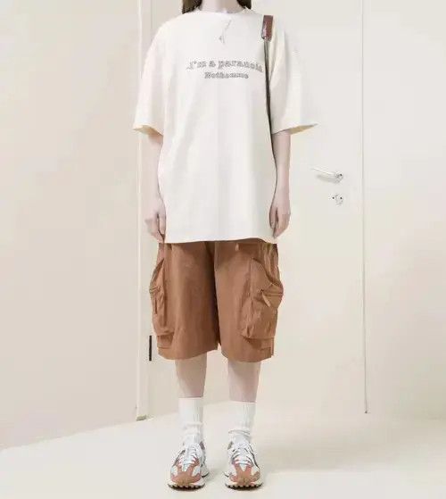Jean Indigo Union Japan Light Brown Multi Pockets Worker Shorts Size US 31 - 3 Thumbnail